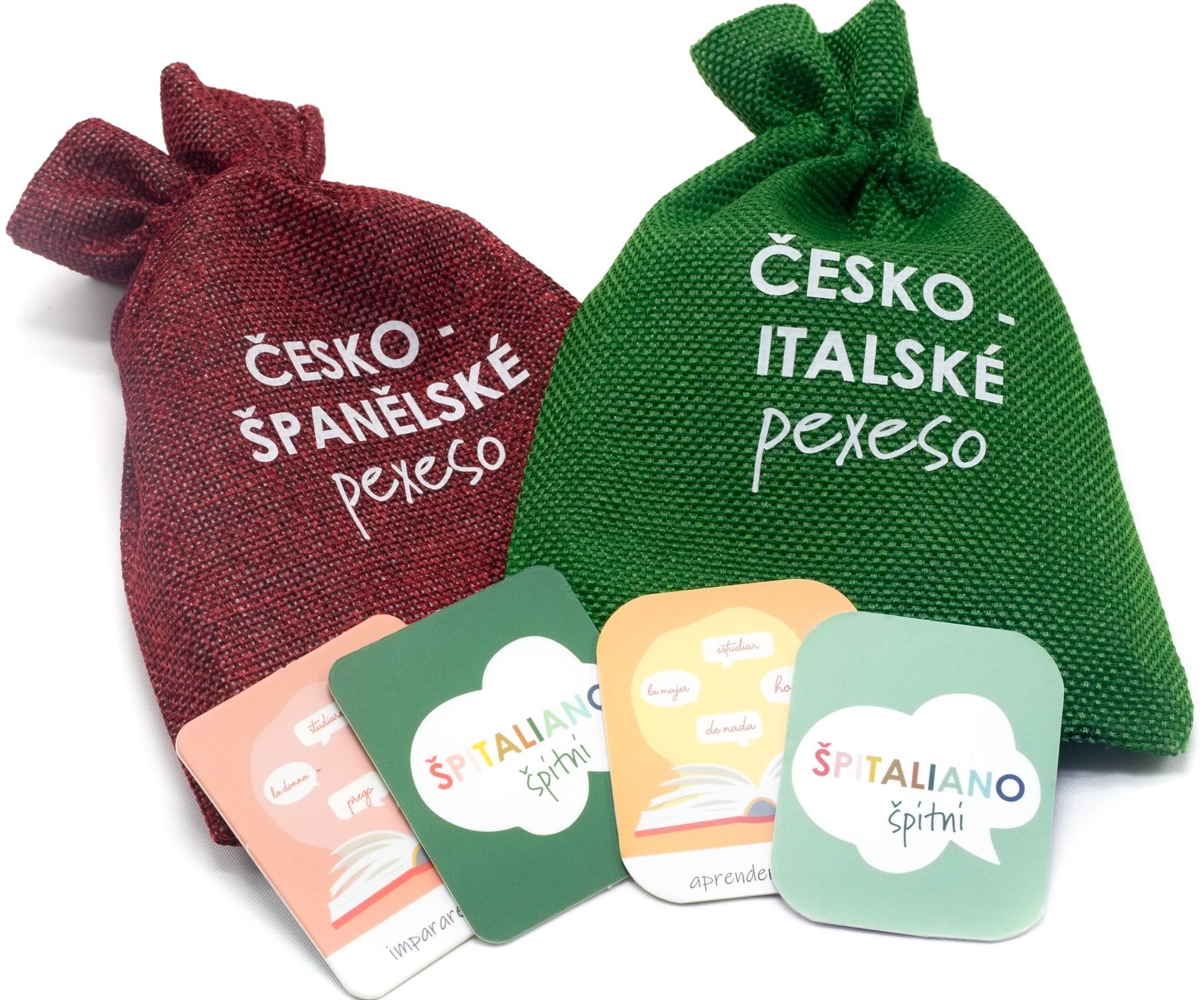 Česko-španělské a česko-italské pexeso Špitaliano
