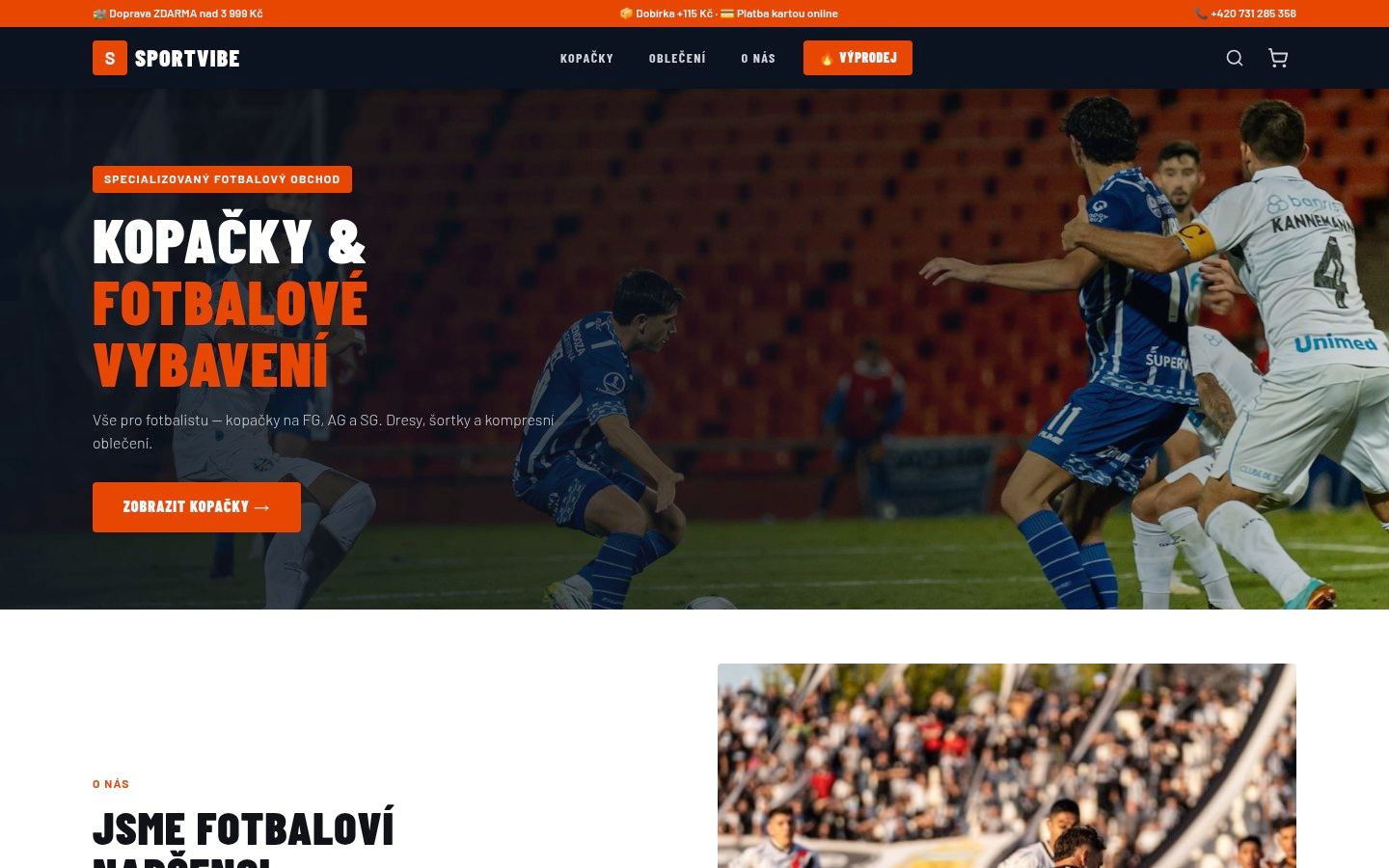 SportVibe.eu – fotbalový e-shop