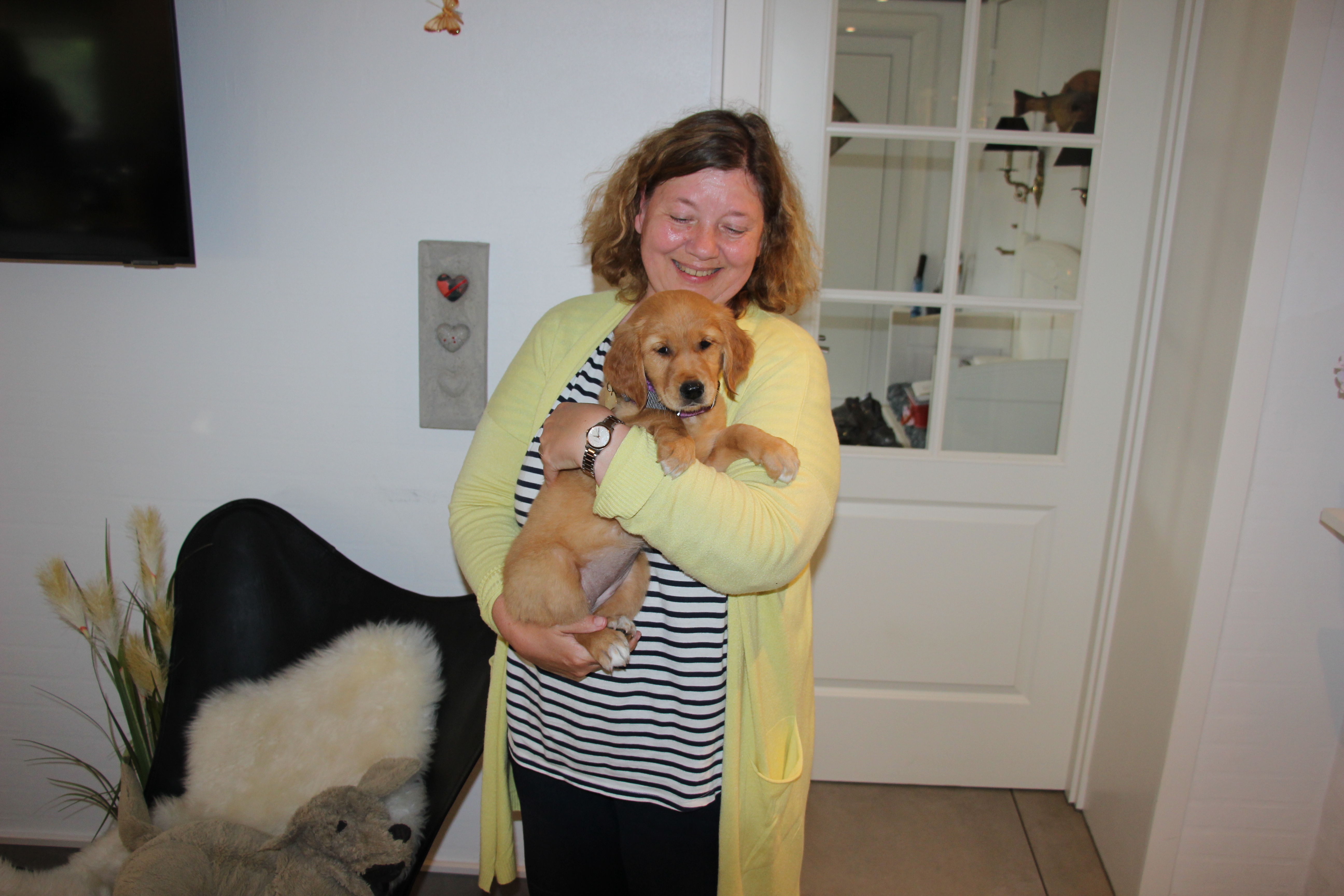 Shila Luther med en hund