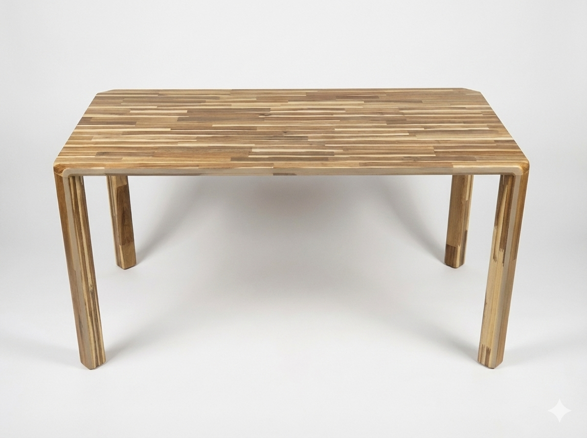 Patentovaný designový stůl z akacie 150x80