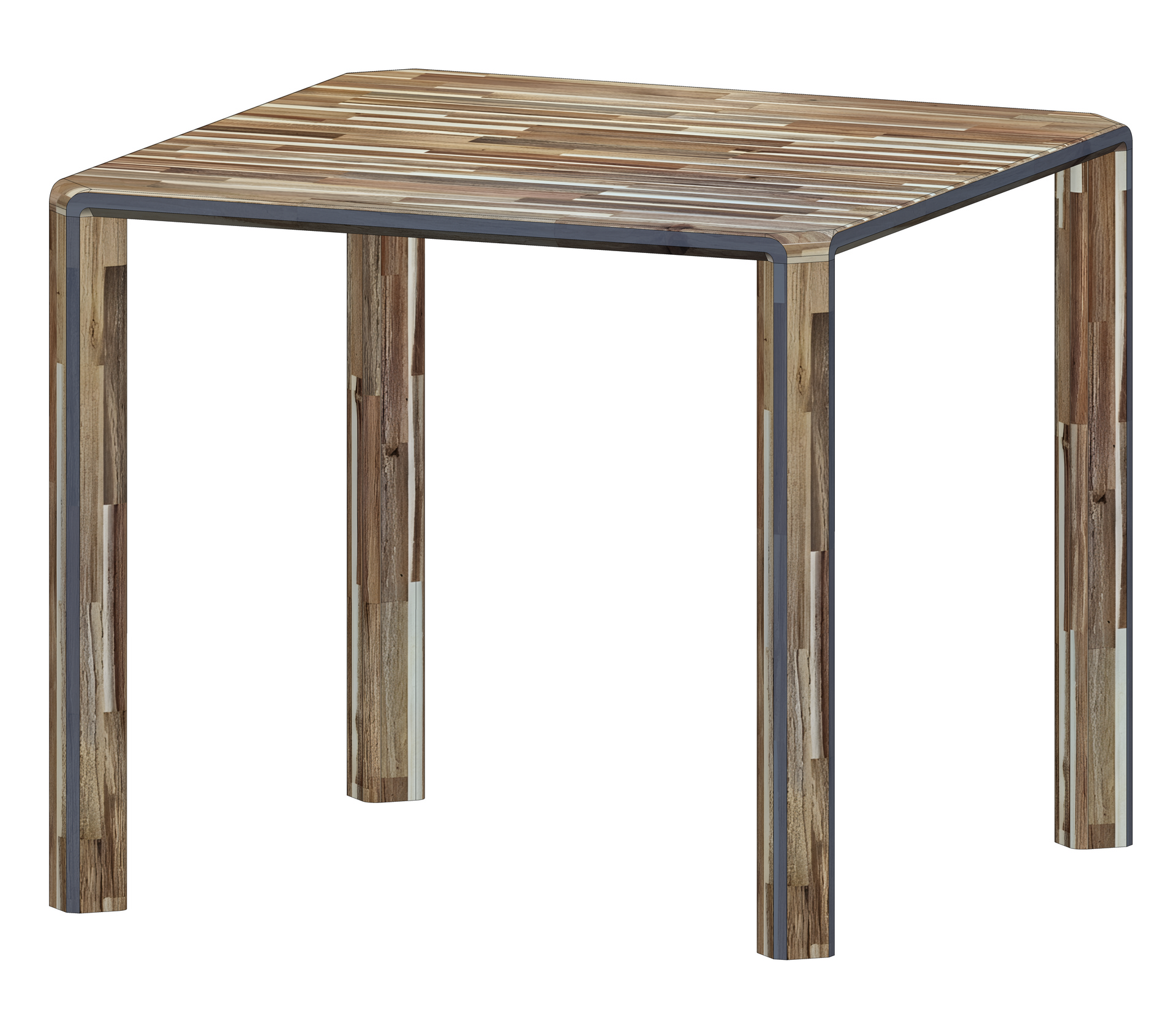 Patentovaný designový stůl z akacie 88x88 – fotka 2