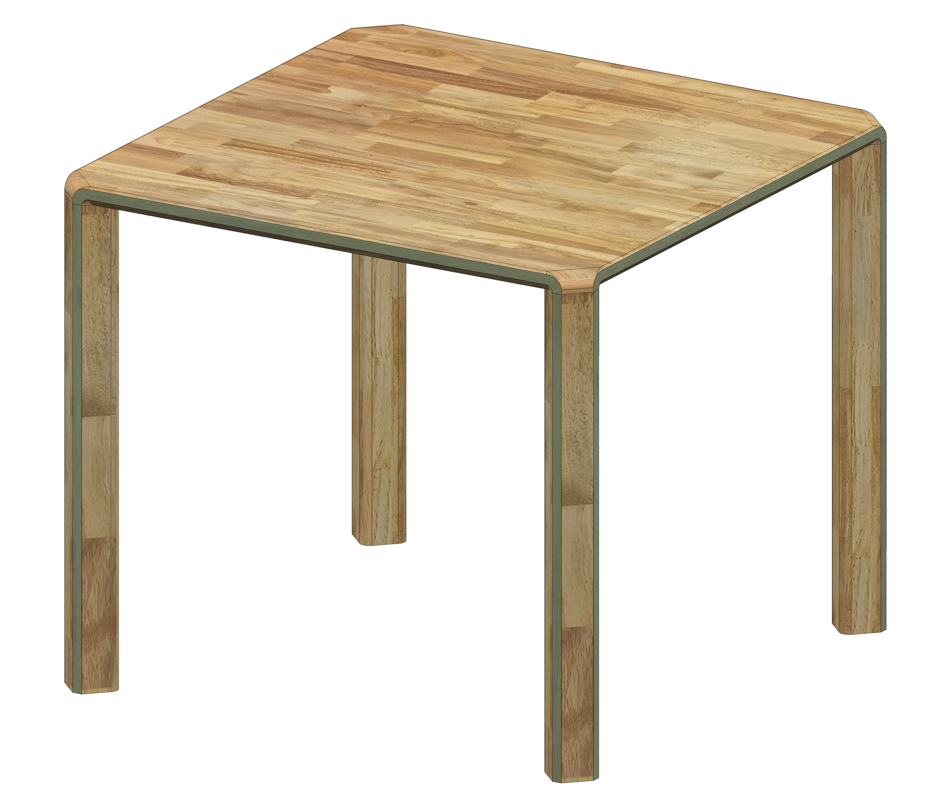 Patentovaný designový stůl z dubu 95x95