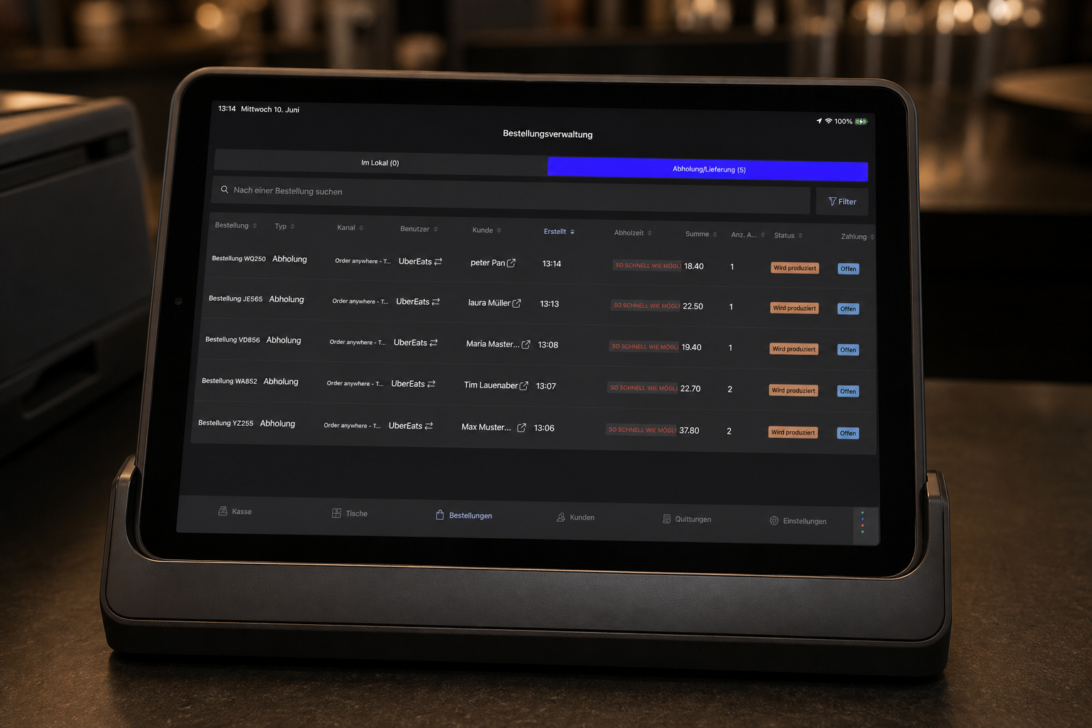 Lightspeed POS Terminal mit Vend Connect Bestellungsverwaltung