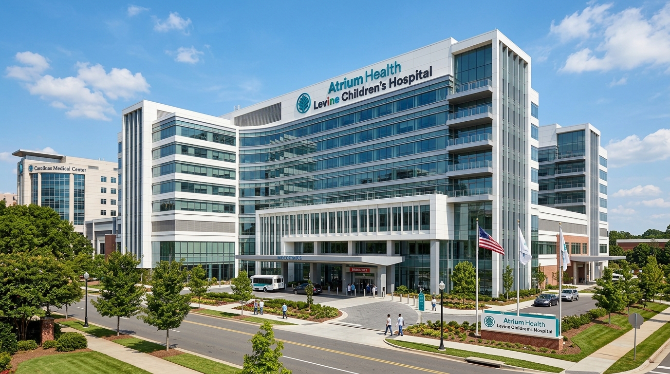 Atrium Health Levine Children's Hospital exterior in Charlotte NC