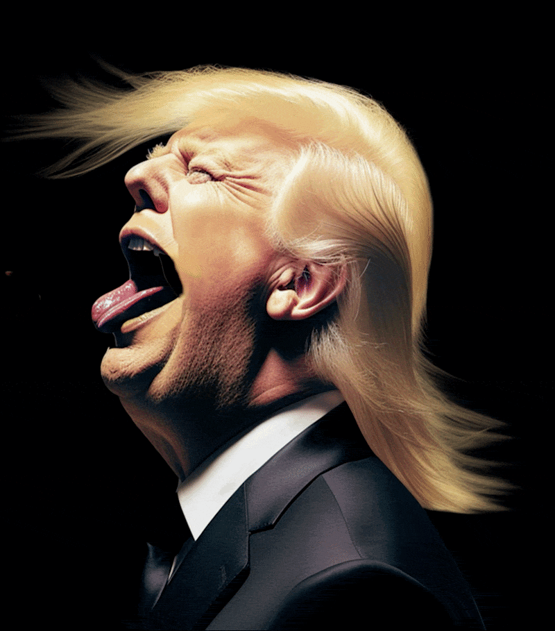 Trump Xray — Polliedom cartoon by Peter Gillies
