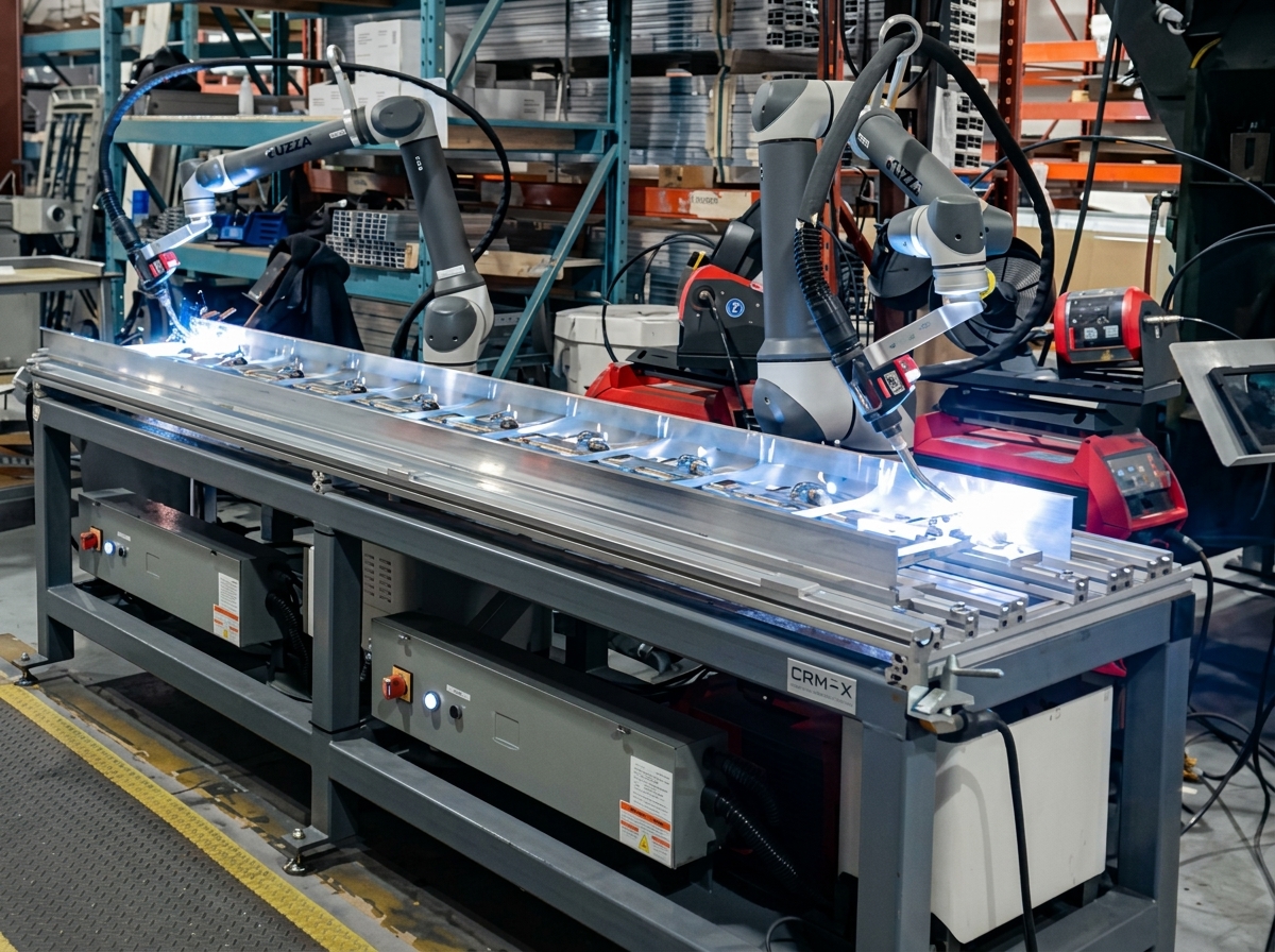 Dual cobot welding cell at Zip Cable facility