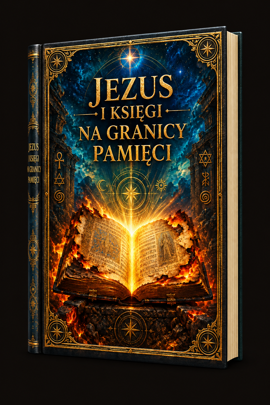 Makieta 3D księgi: Jezus i księgi na granicy pamięci