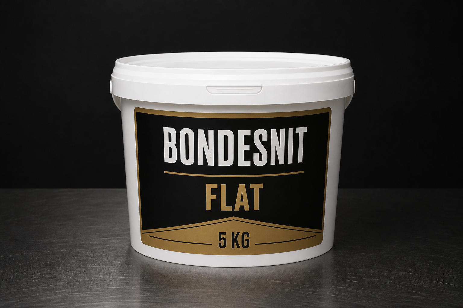 Hvid BONDESNIT Flat 5 kg spand med lukket plastiklåg