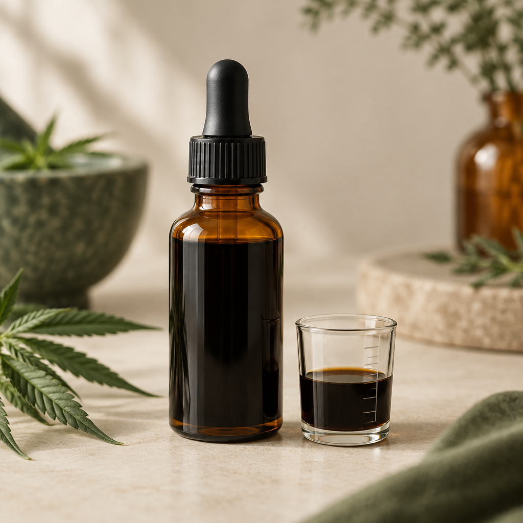 CBD-olie 30 % på lys baggrund