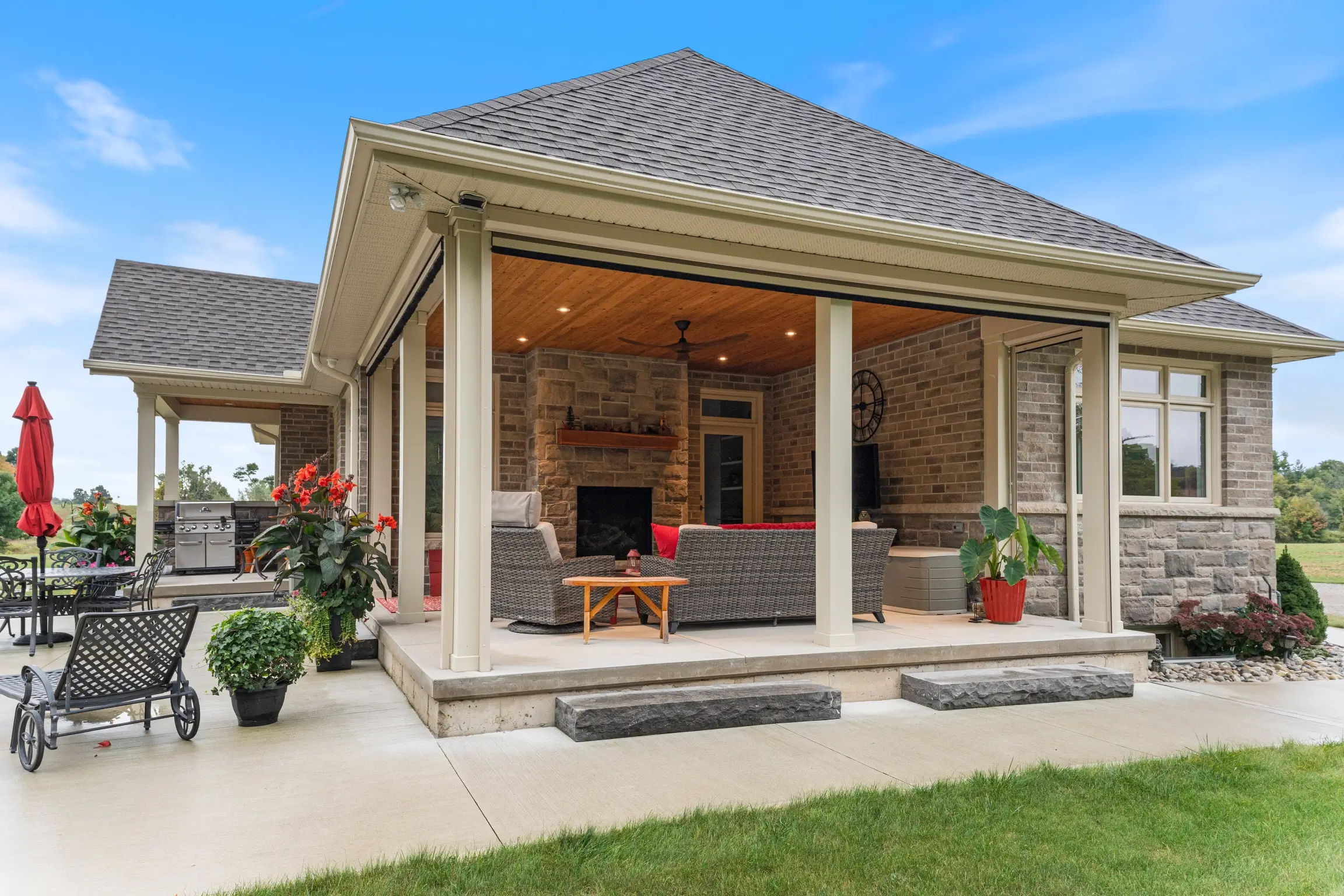 Custom retractable screen installation — Vastek Solutions Southern Ontario