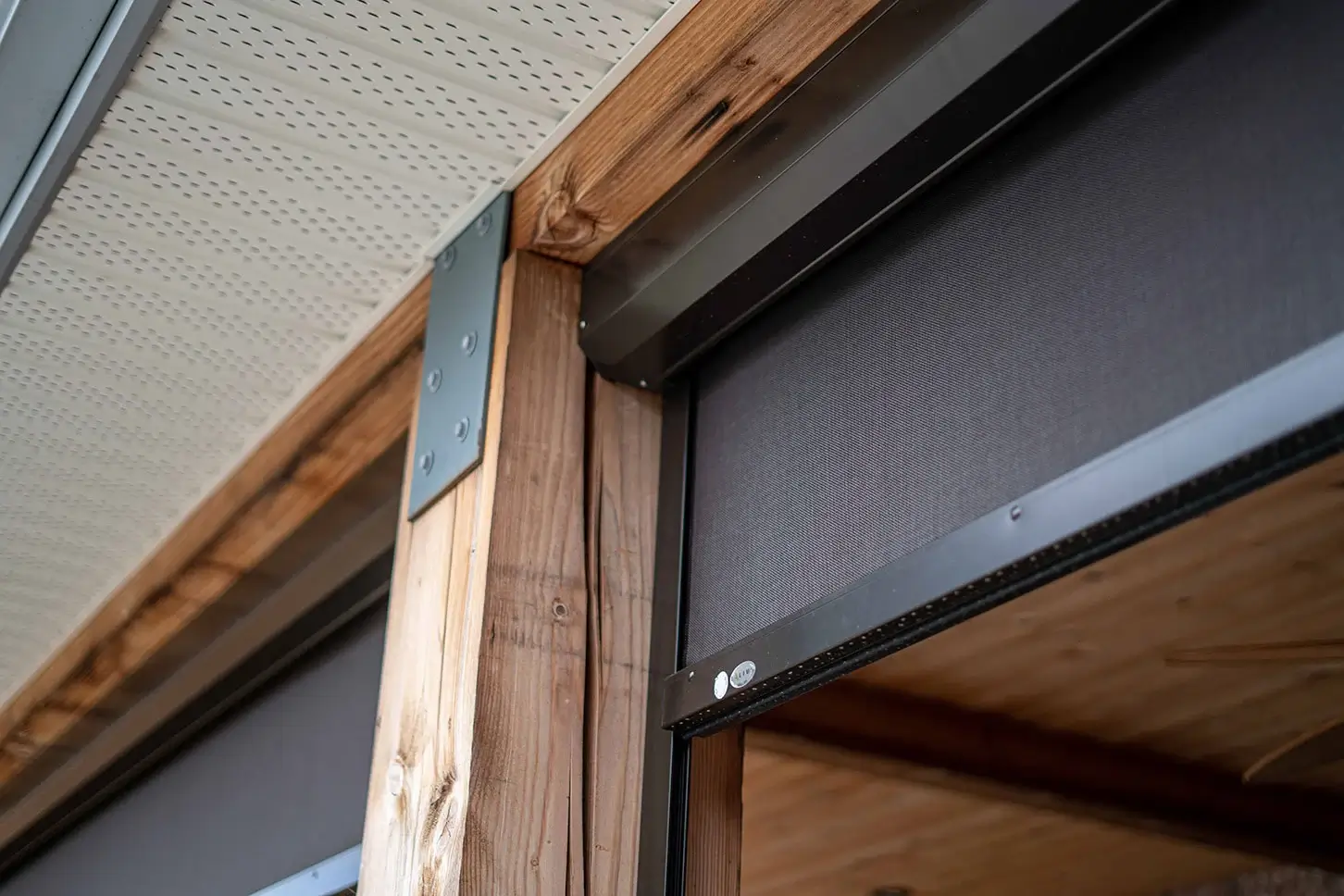 Motorized retractable screen on patio — Vastek Solutions