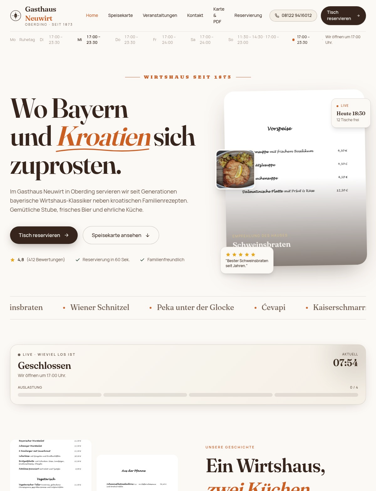 Gasthaus Neuwirt Oberding – neue Website nachher