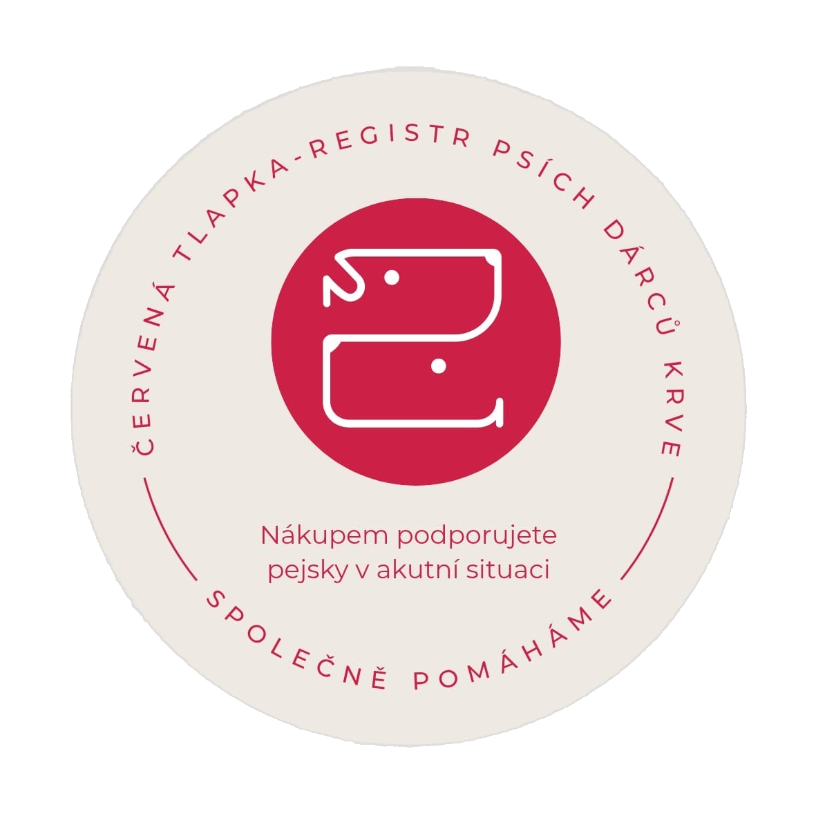 Logo Červená tlapka – registr psích dárců krve