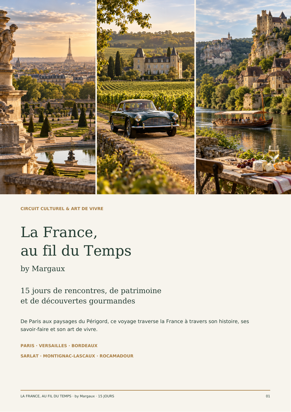 La France au fil du Temps by Margaux, programme cover