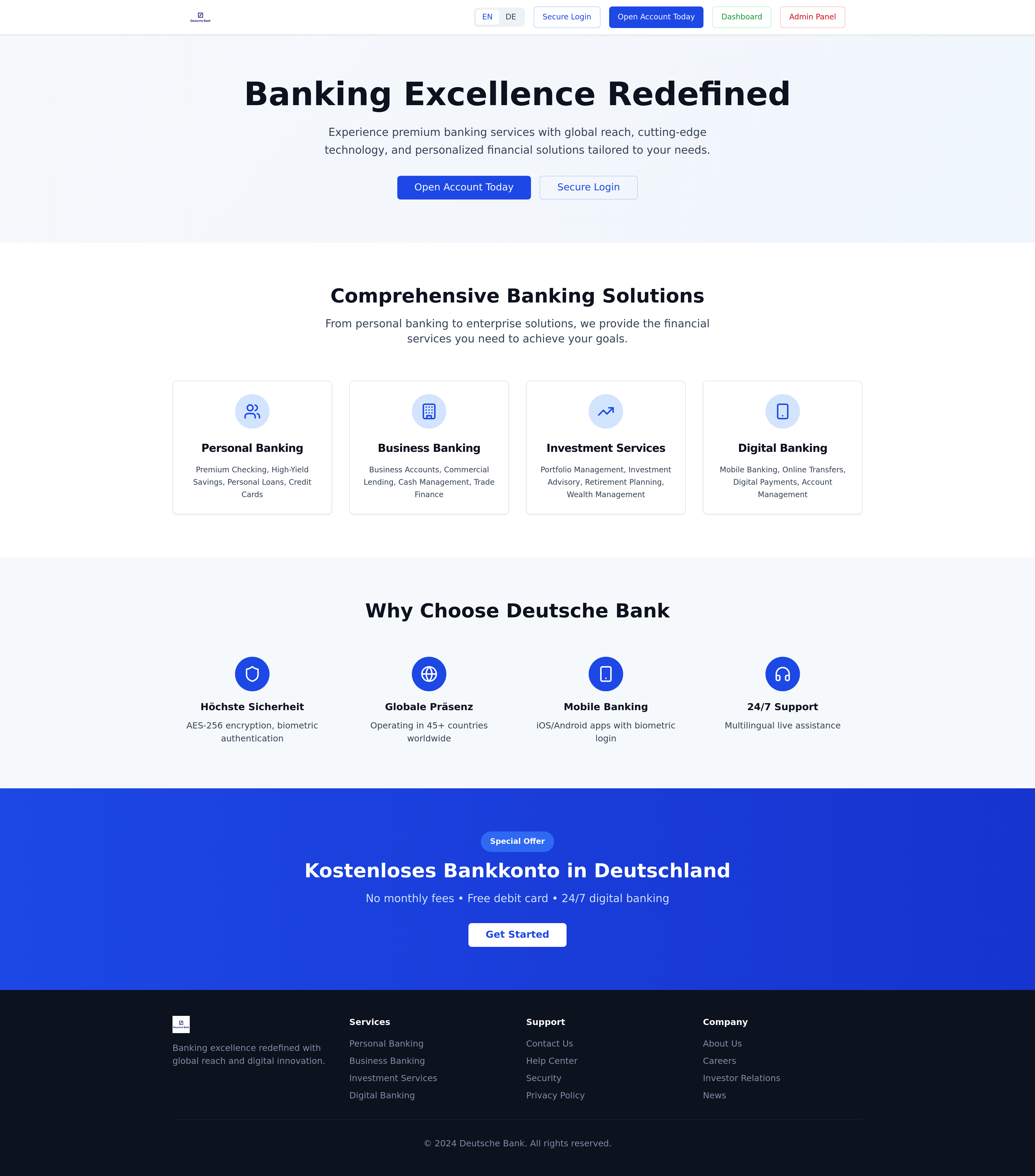 Banking Platform Mock
