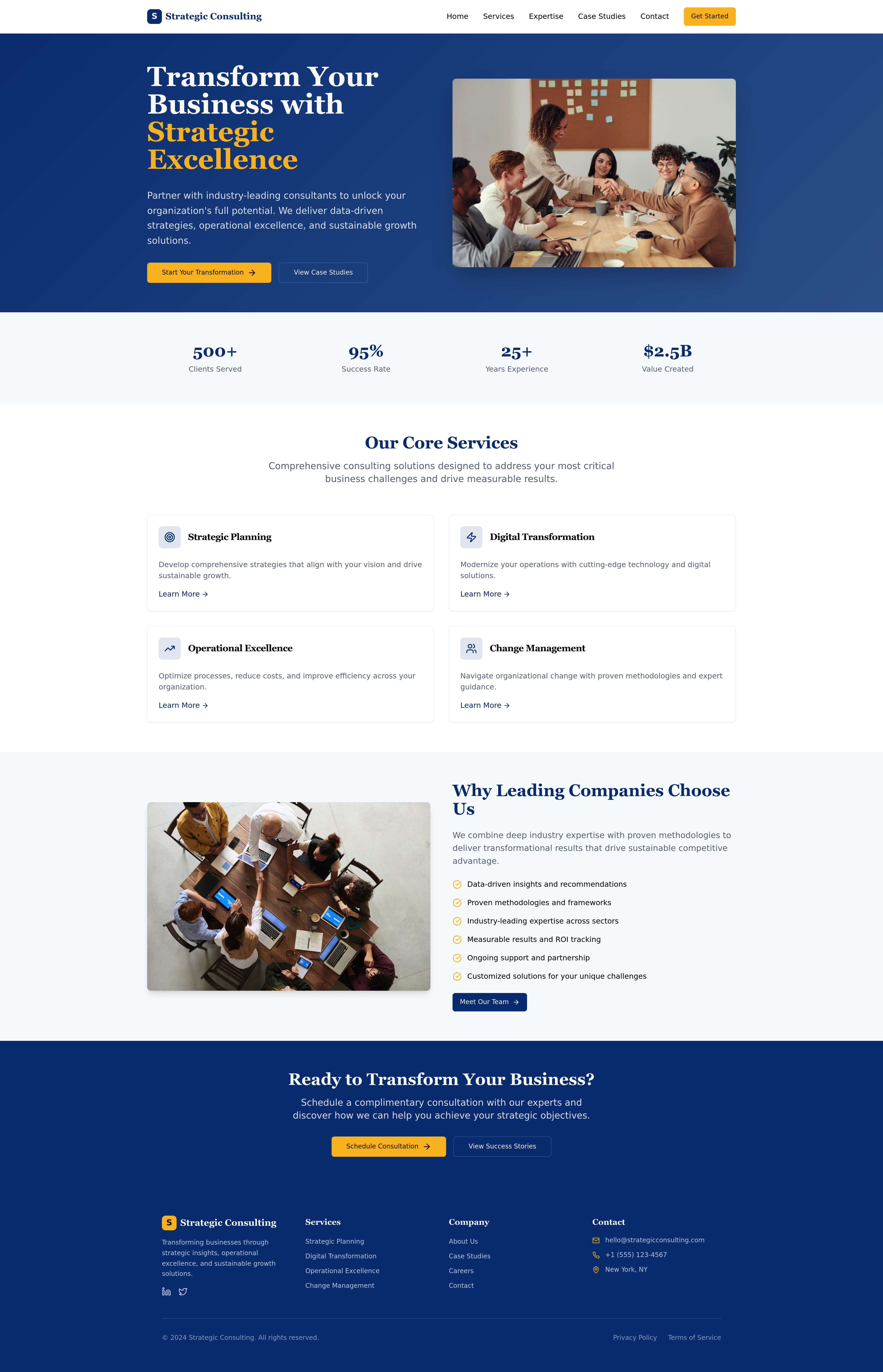 Consulting Website Design