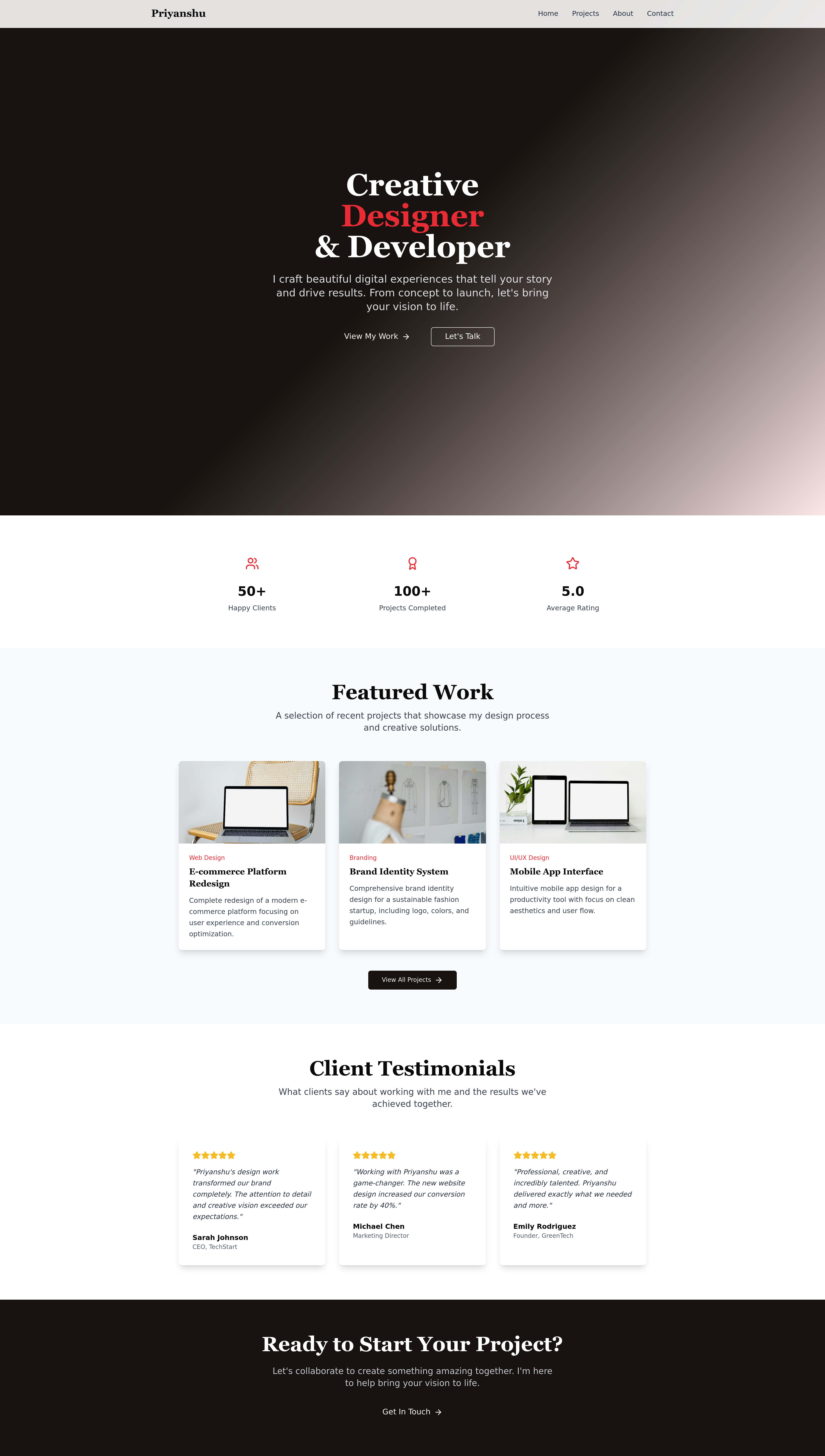 Portfolio Website Ideas