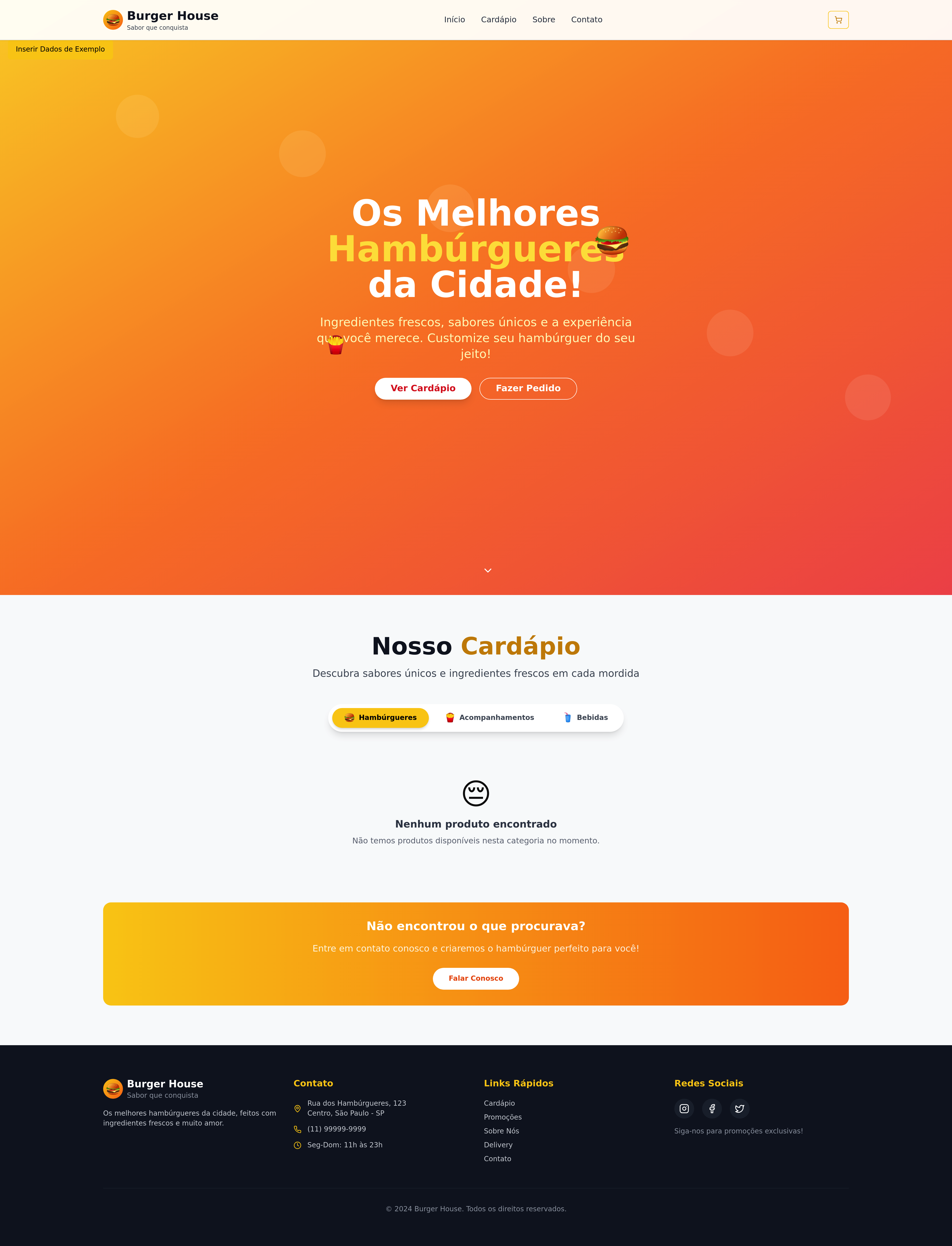 Burger Website Design