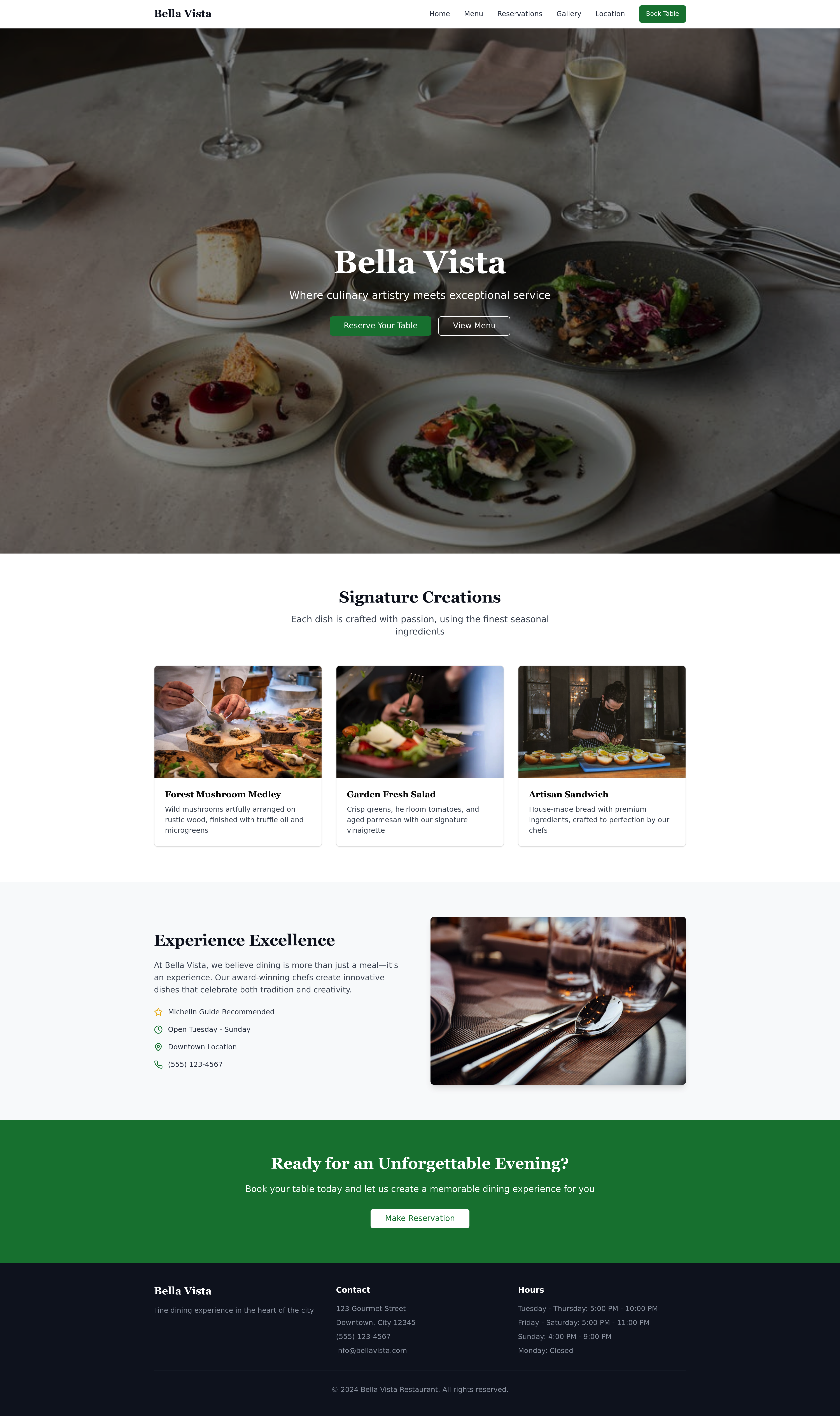 Restaurant Website Design