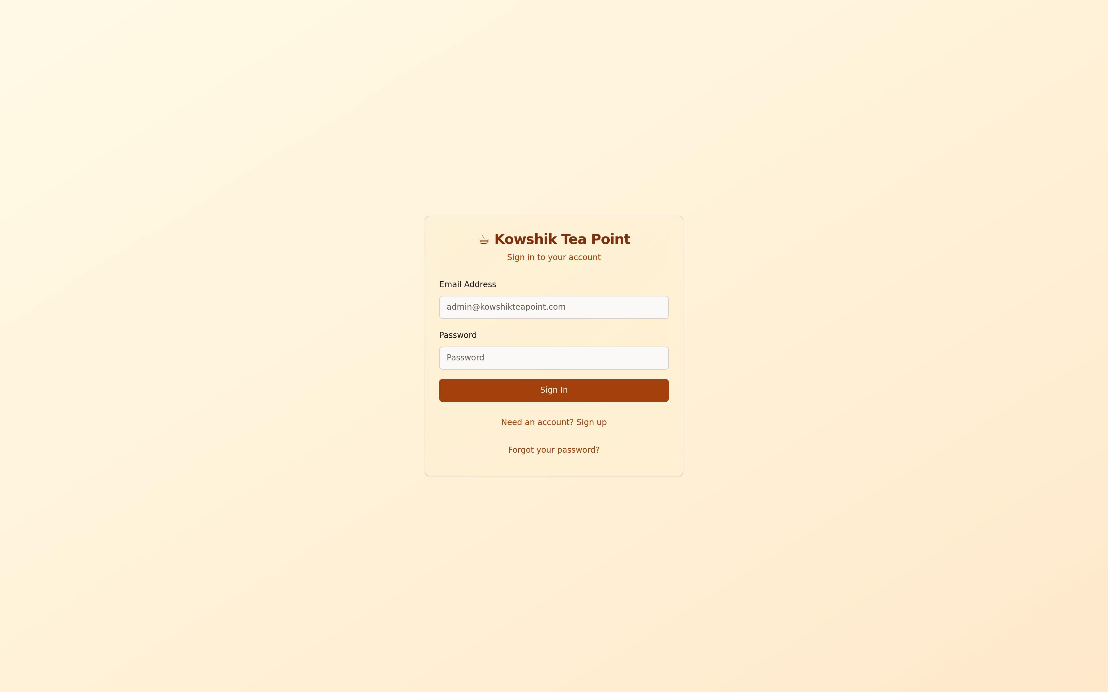 Tea Shop Tracker