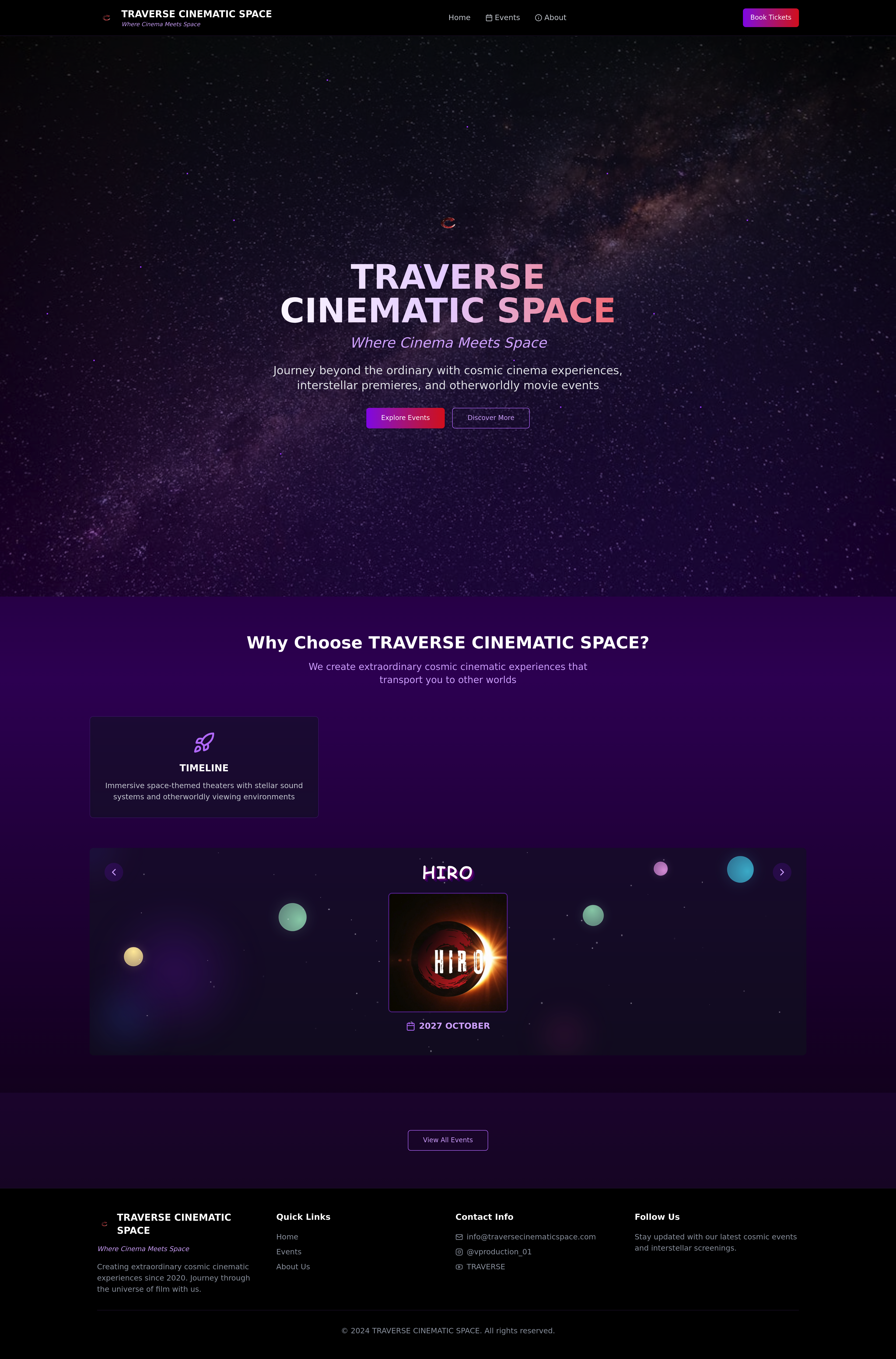 TRAVERSE CINEMATIC SPACE