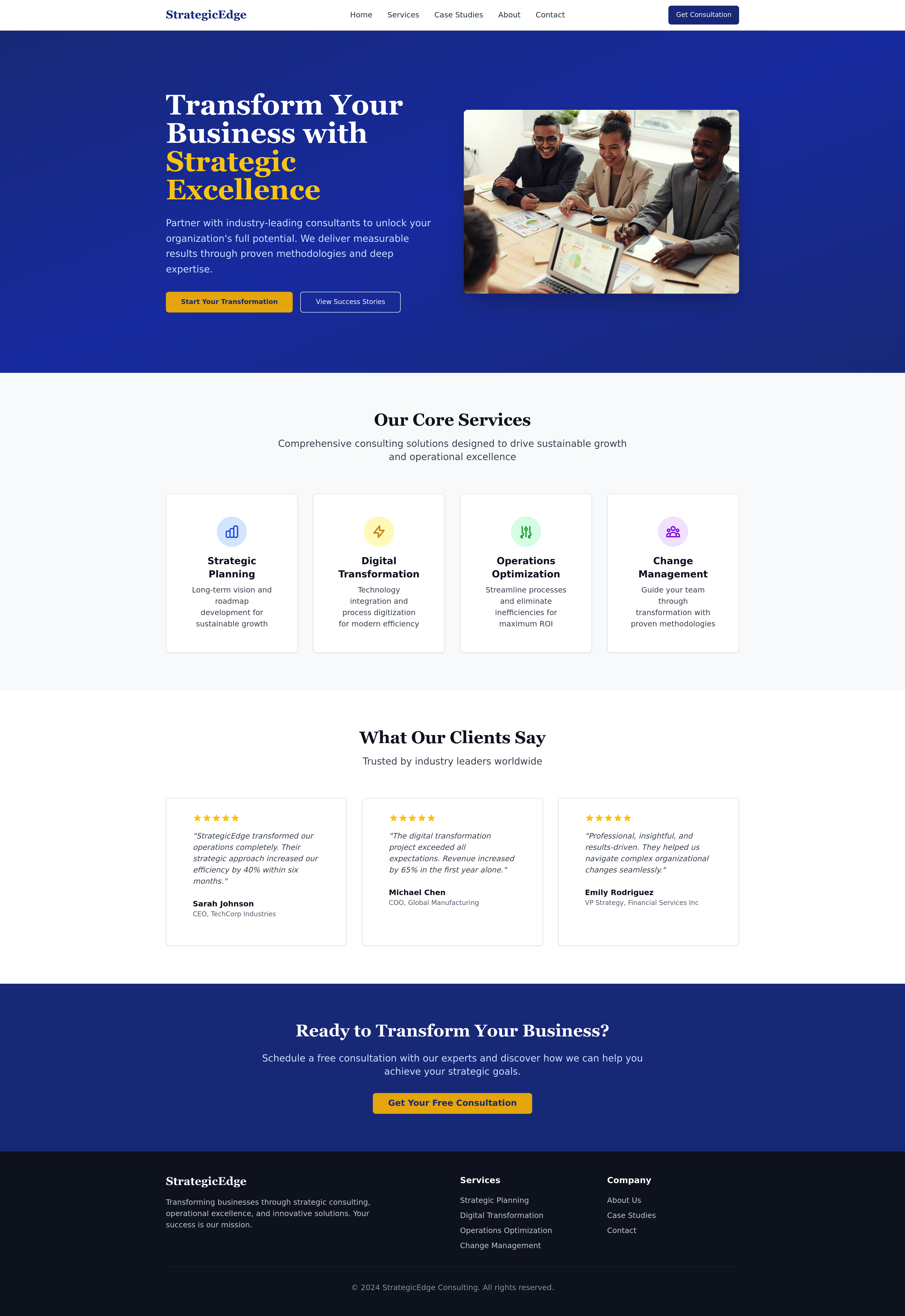 Consulting Website Design