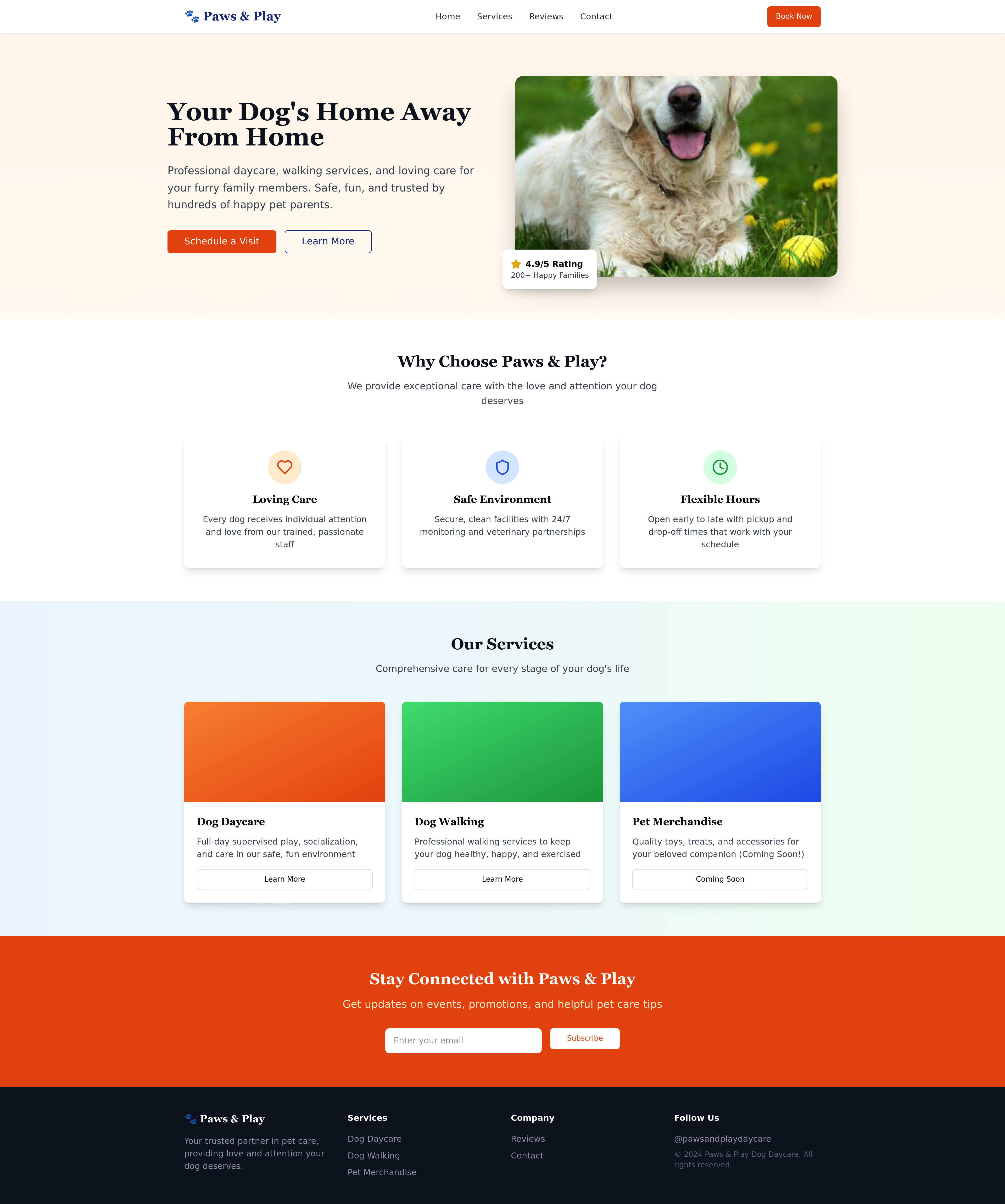 Dog Daycare Website