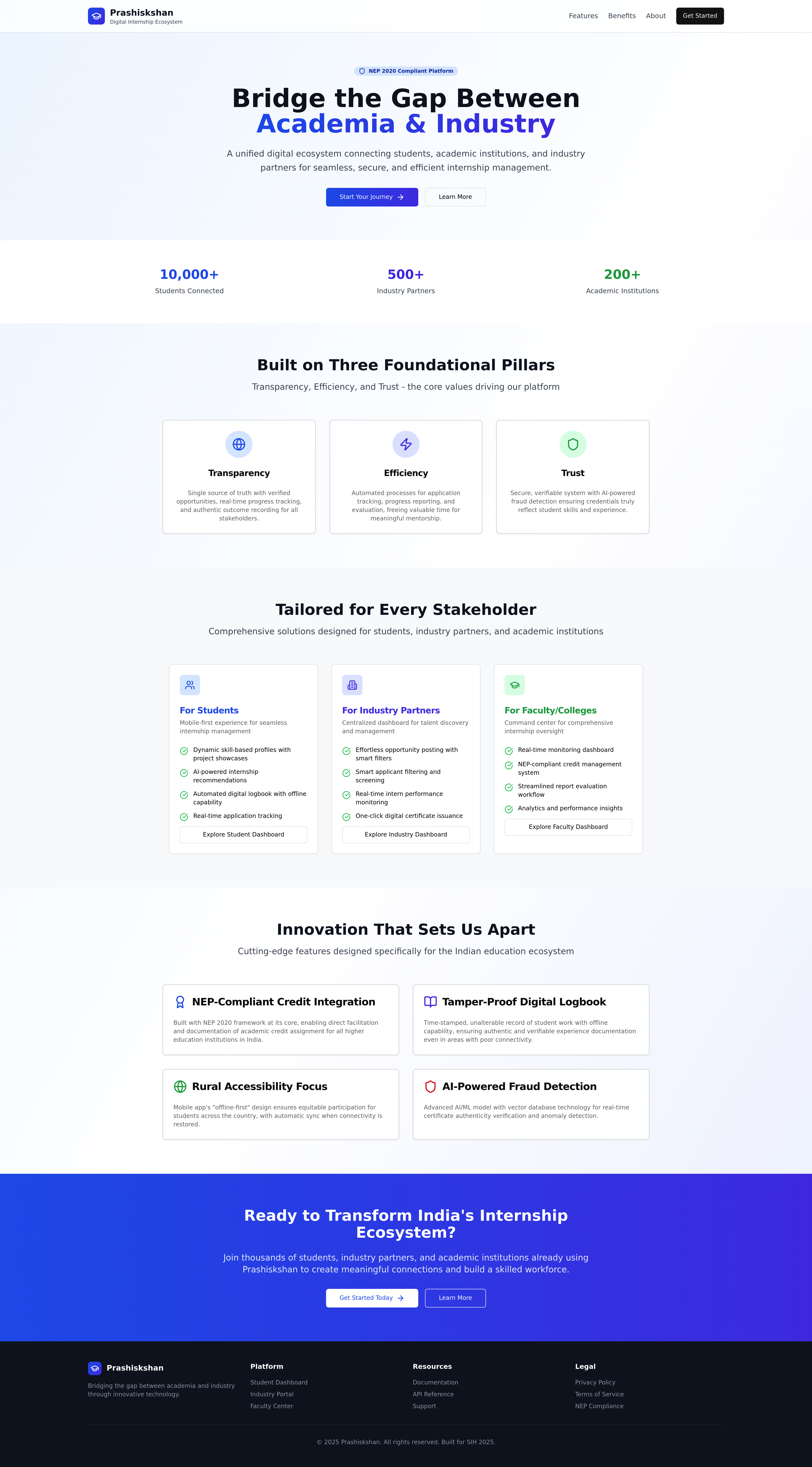 Internship Ecosystem Solution