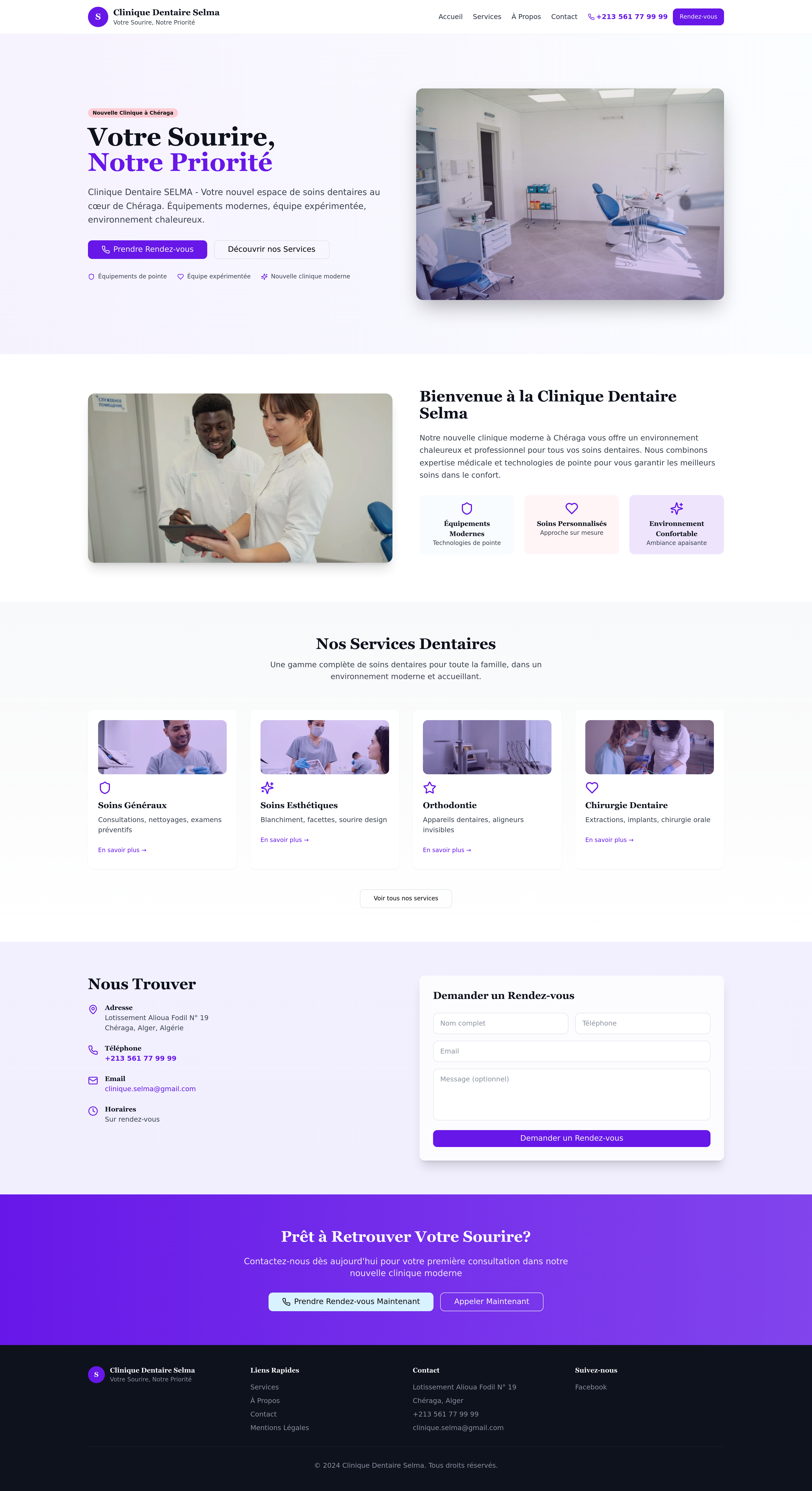 Dental Homepage Design