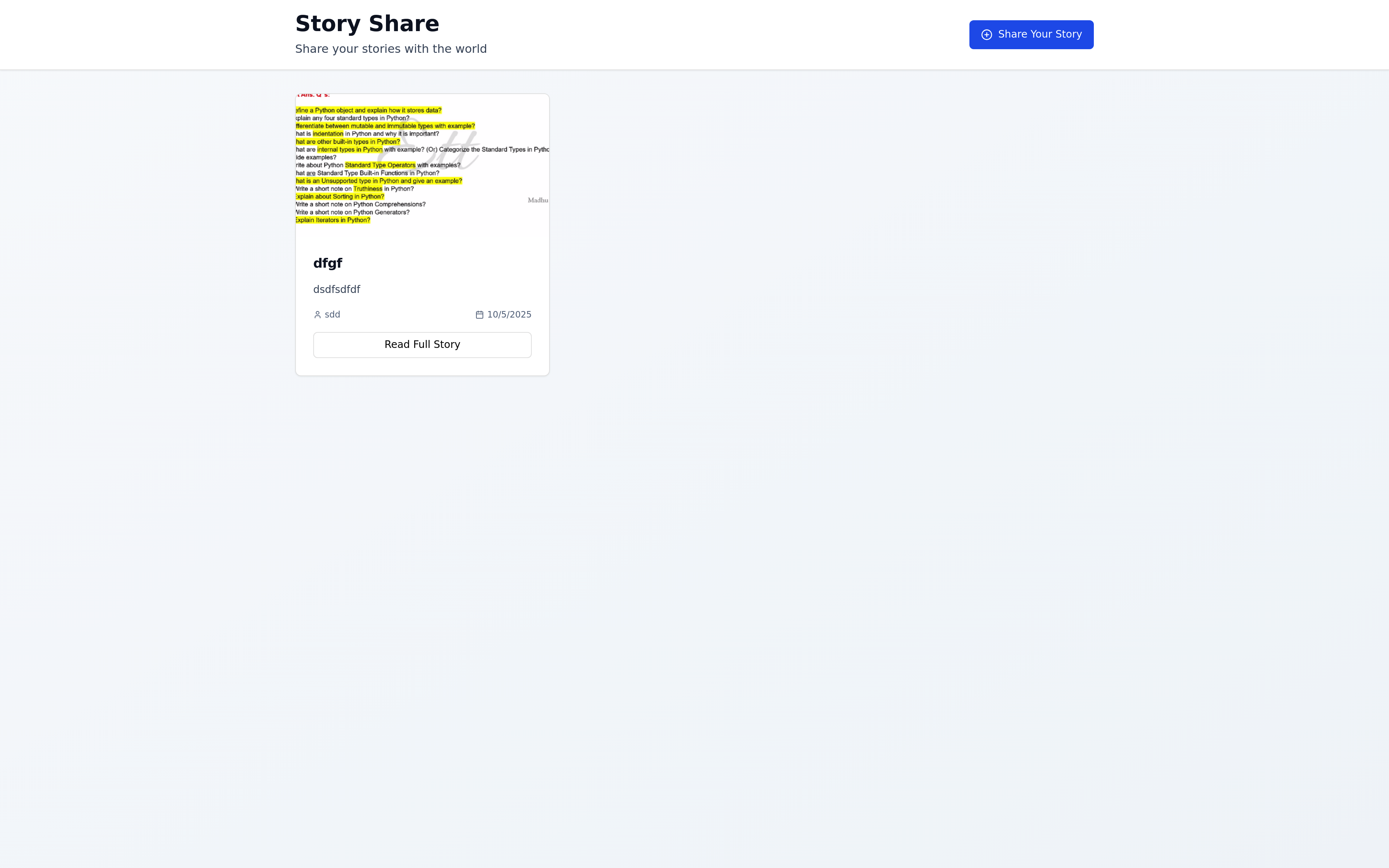Story Sharing App