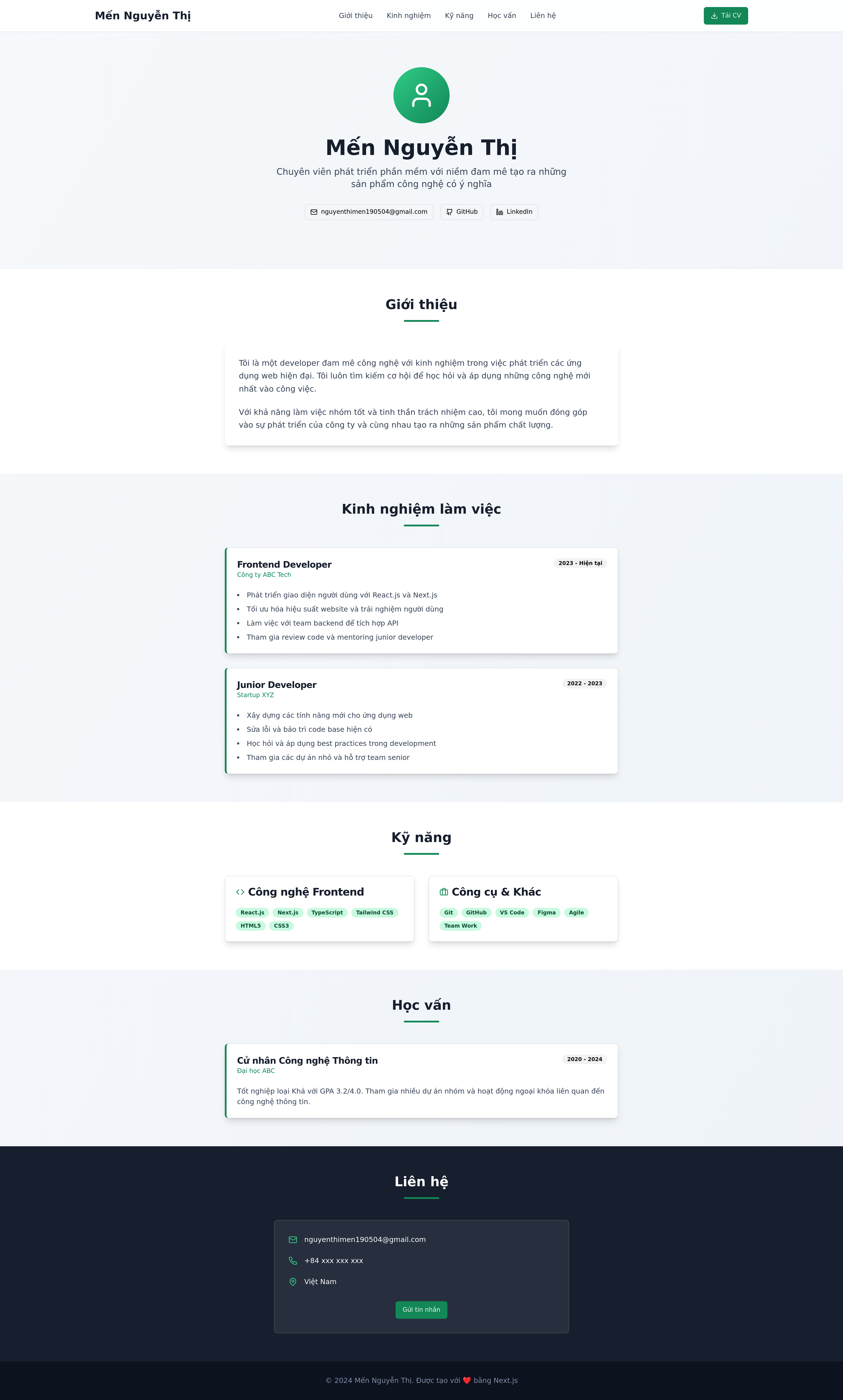 Modern CV