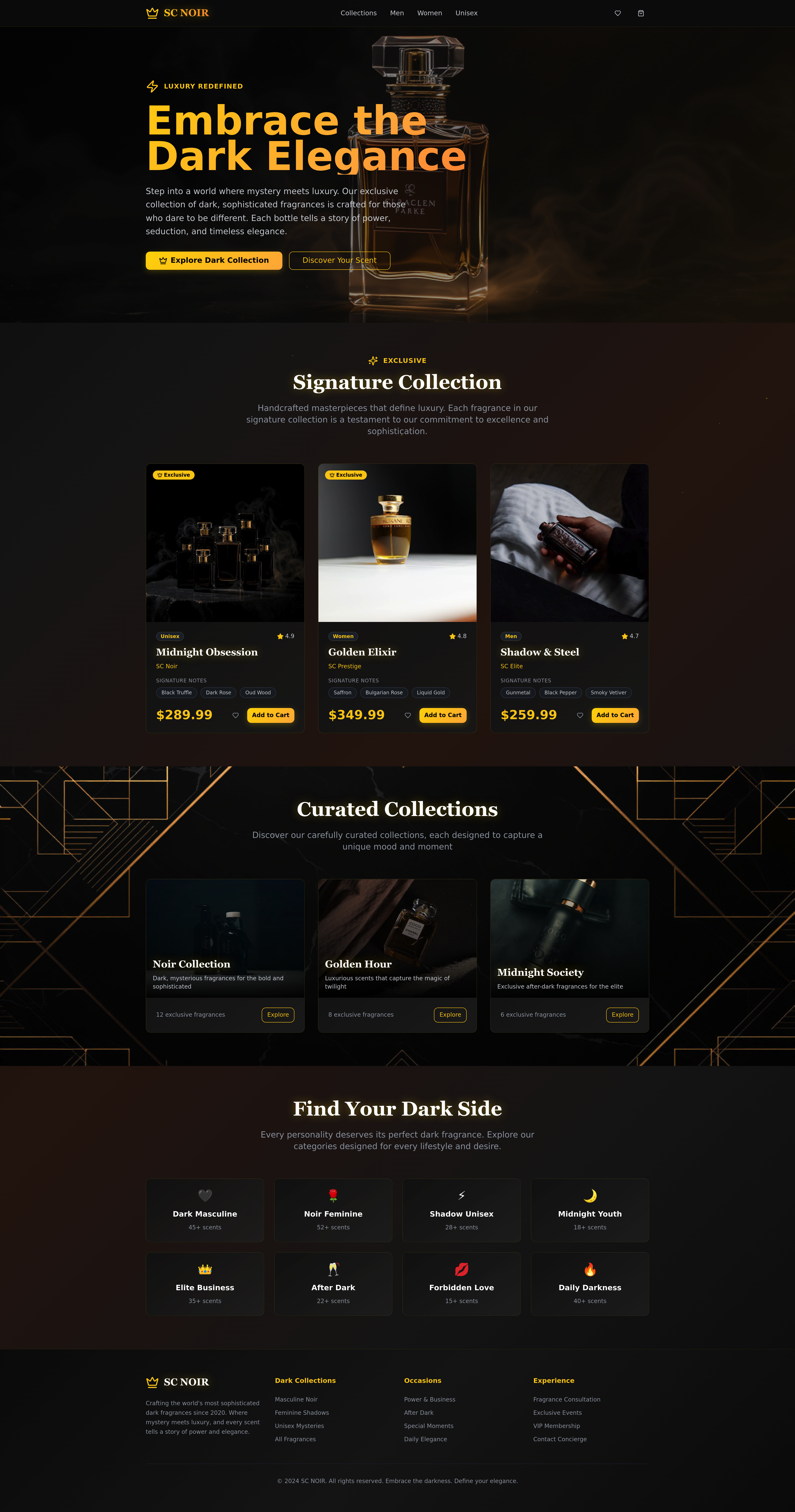 Fragrance Website Design