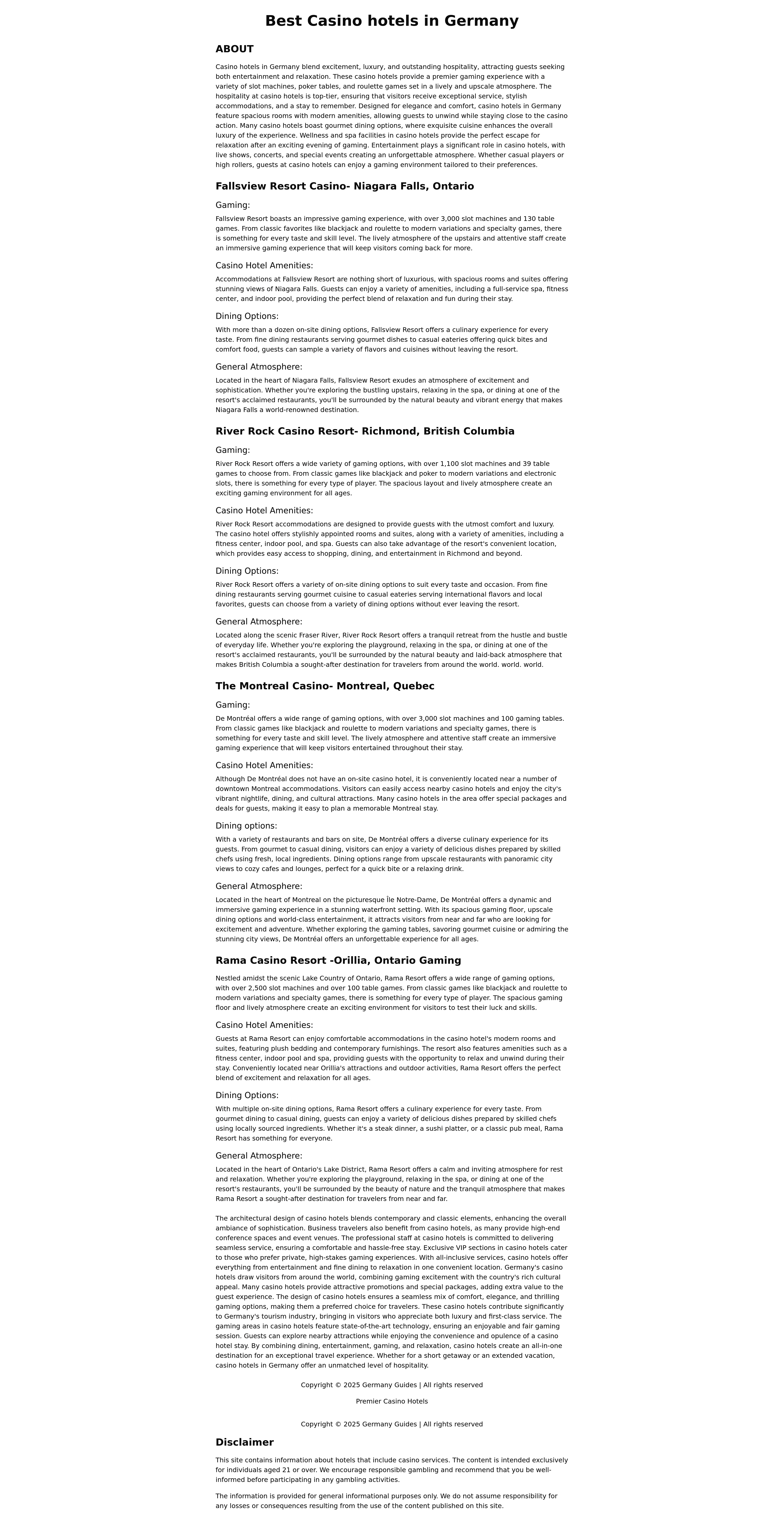 Casino Hotel Guide