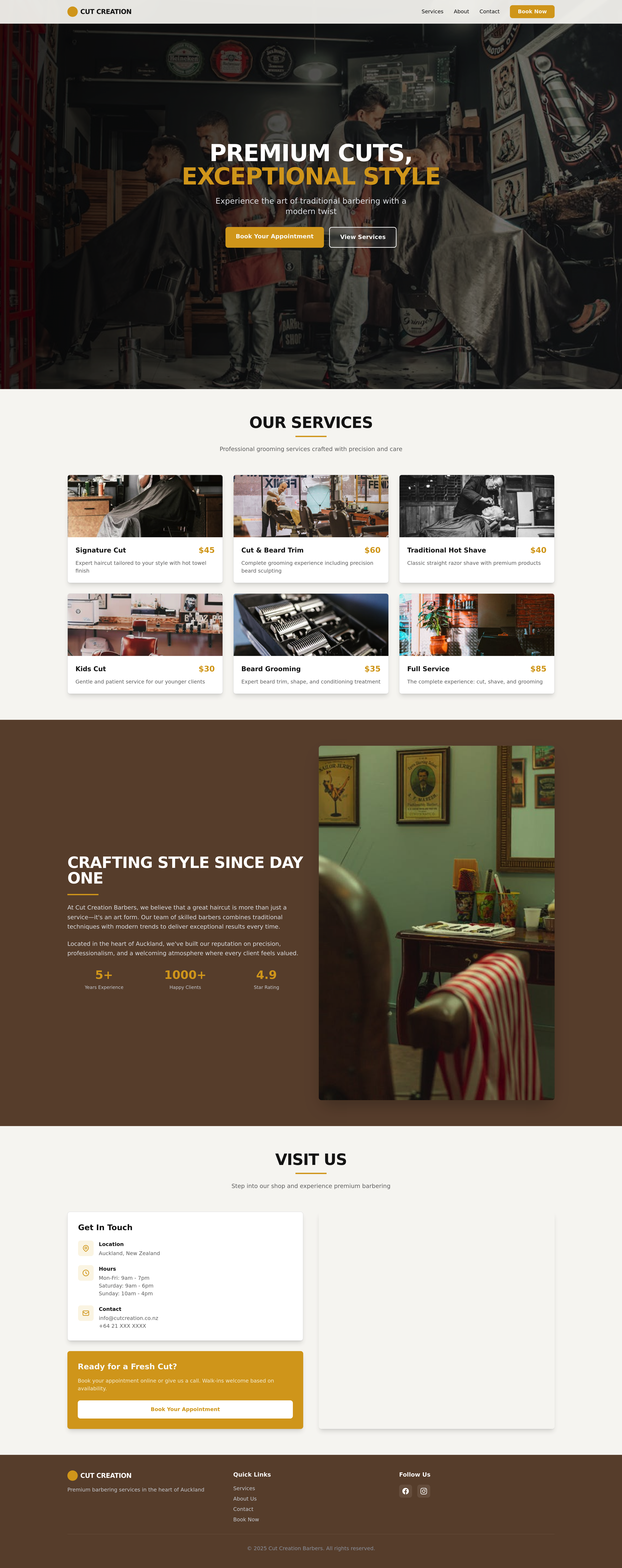 Barbershop Website Build