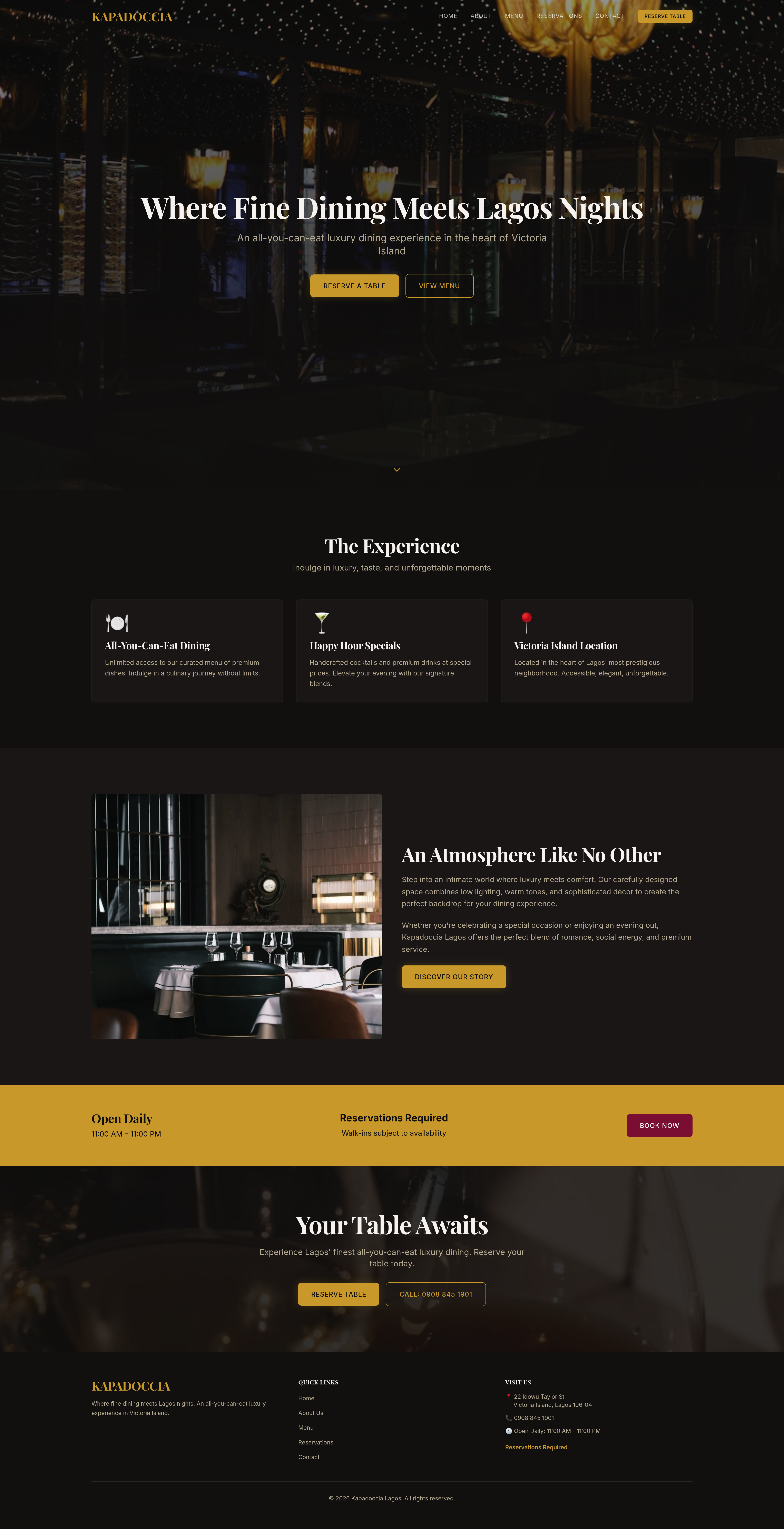 Kapadoccia Lagos Website