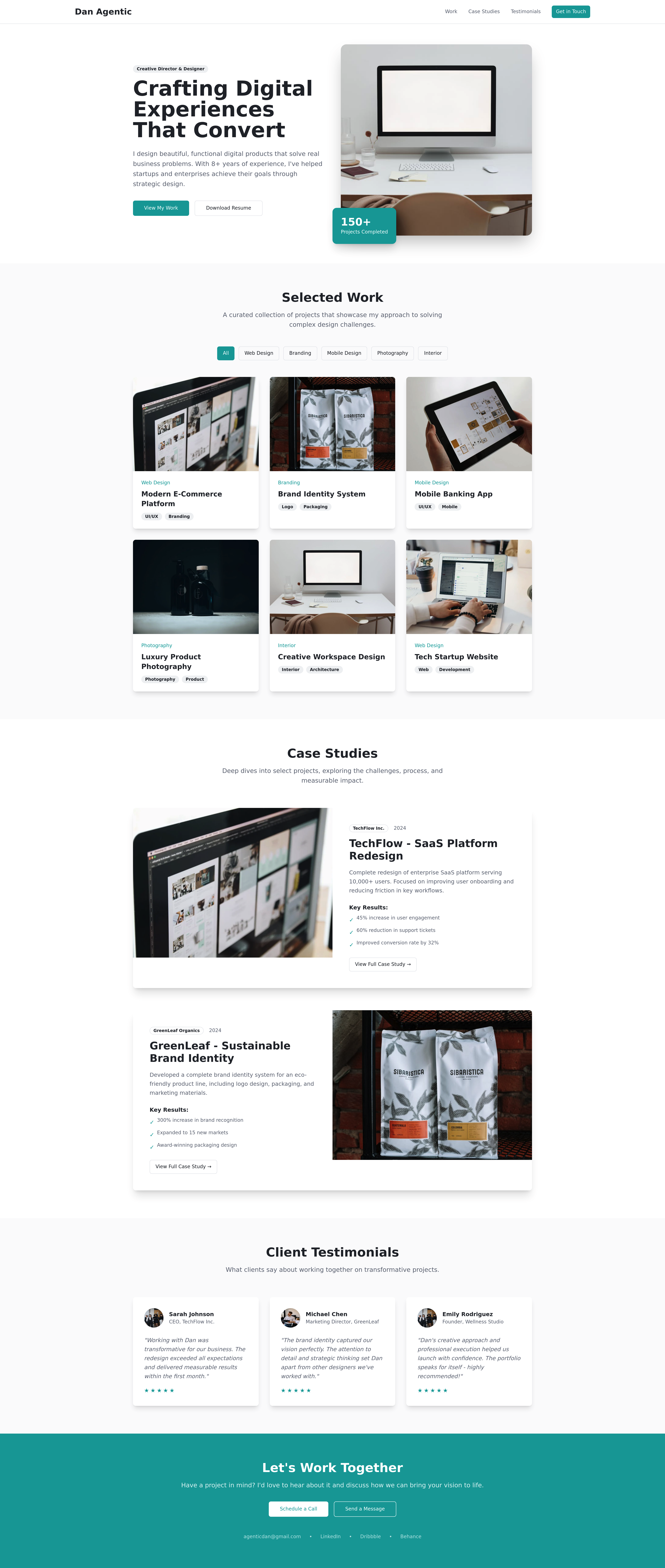 Portfolio Website Ideas