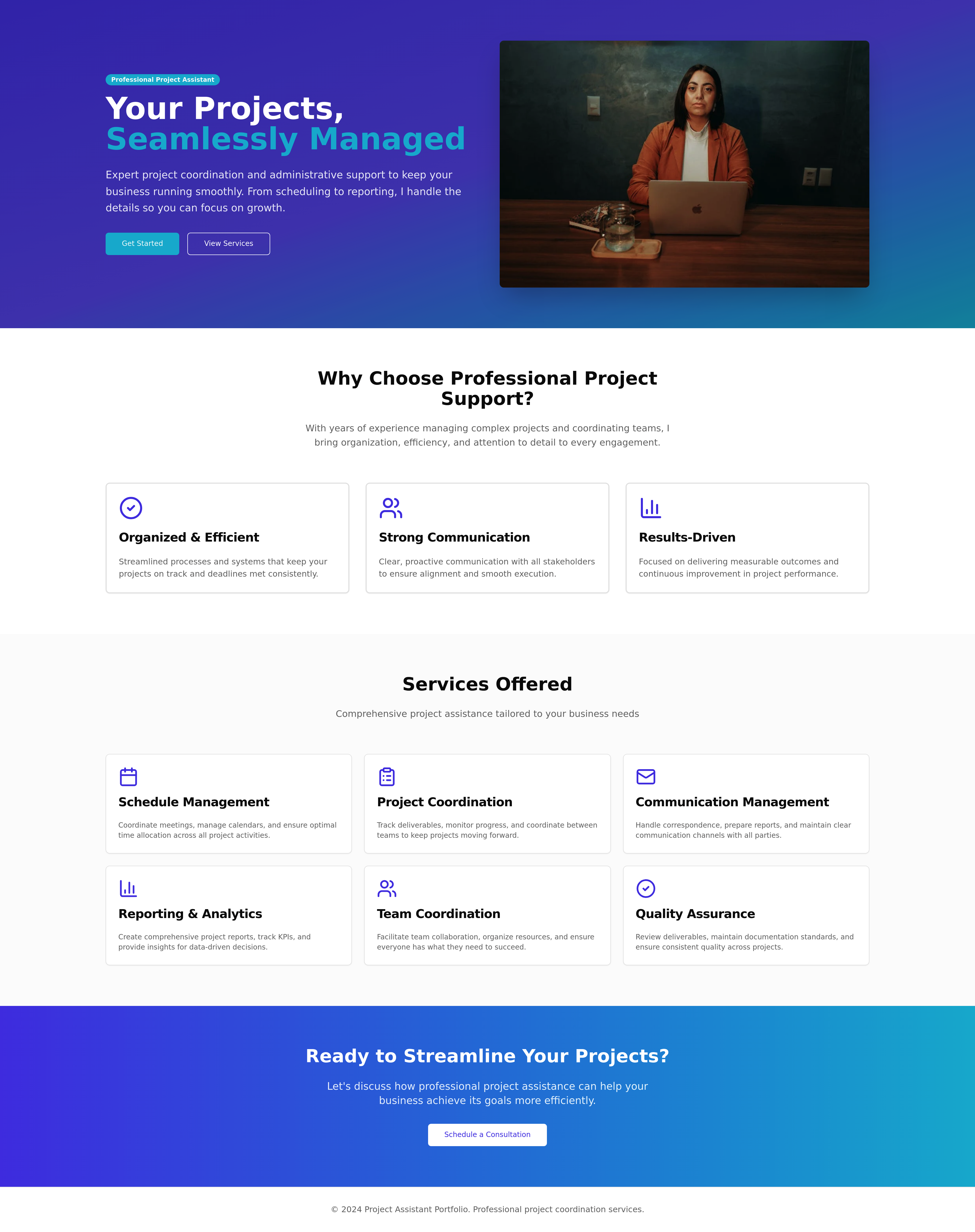 Project Assistant Portfolio