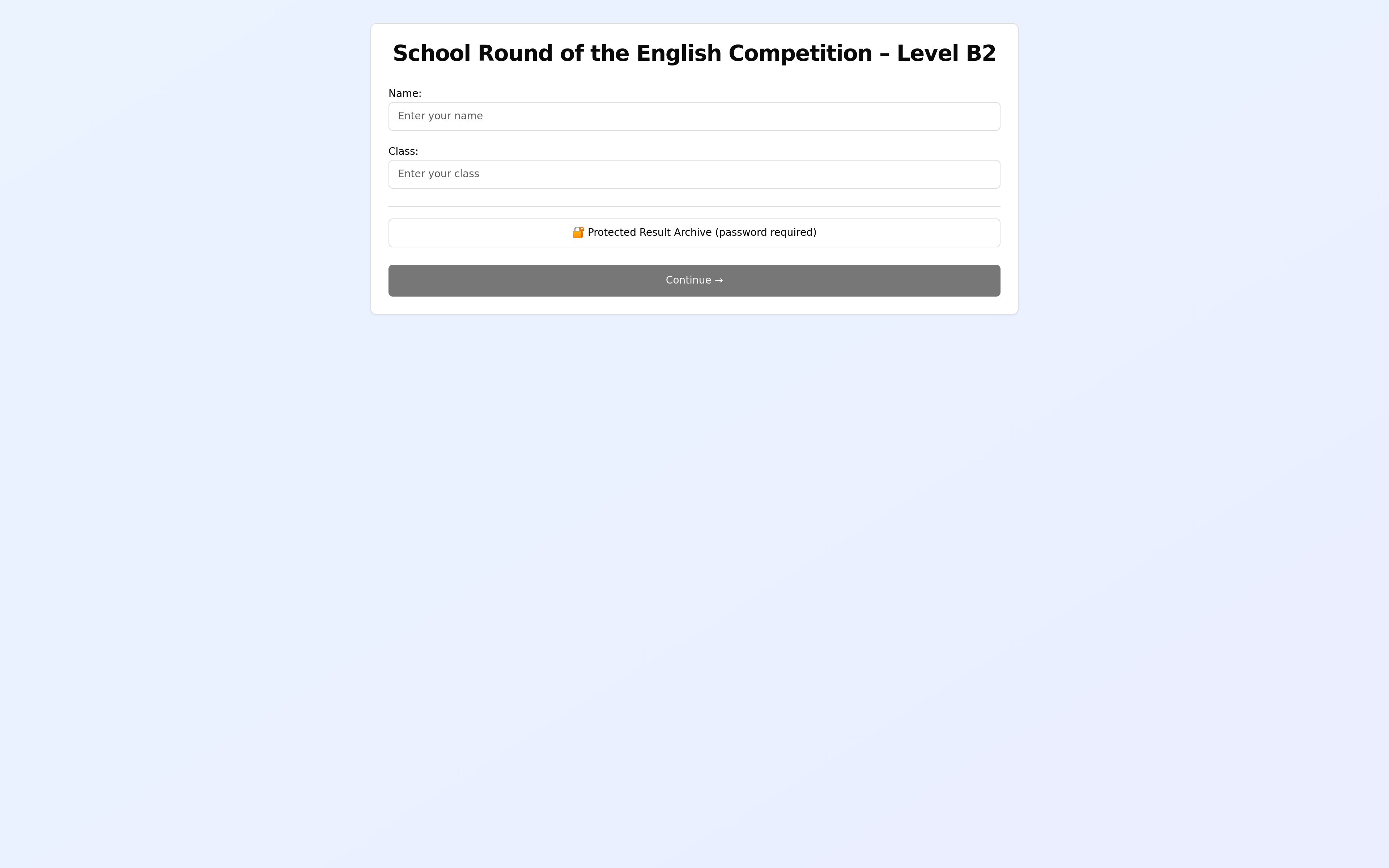 English Competition B2