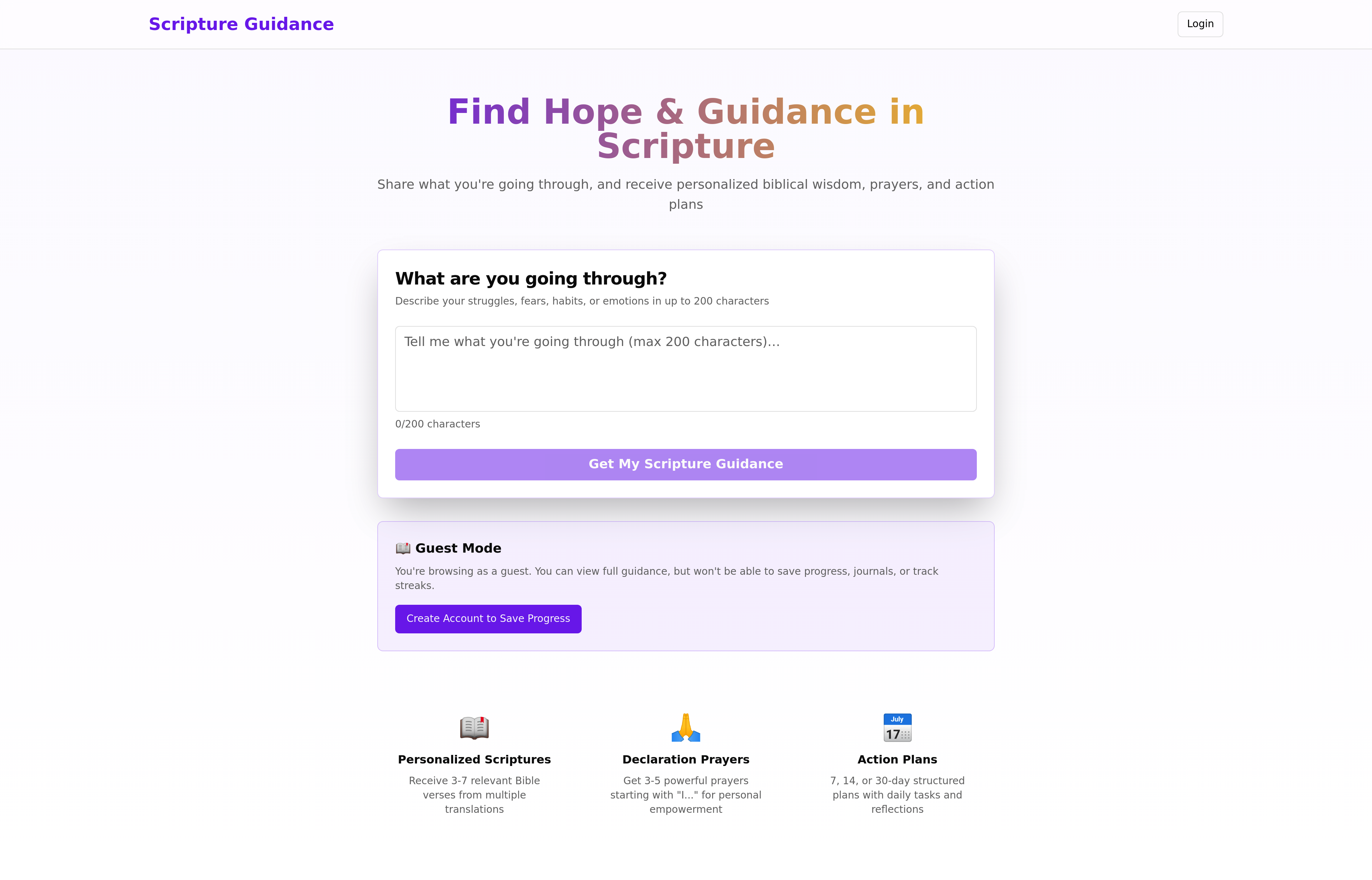 Scripture Guidance App