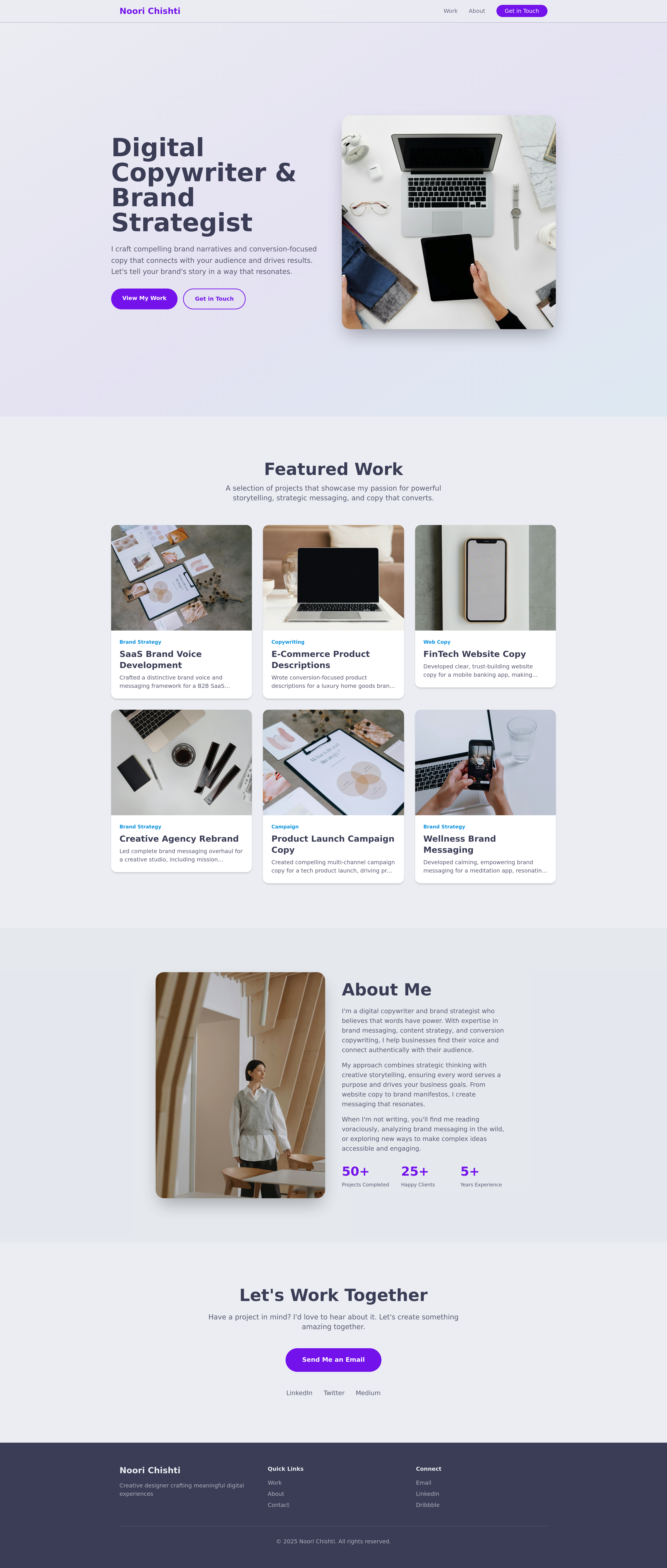 Portfolio Website Ideas