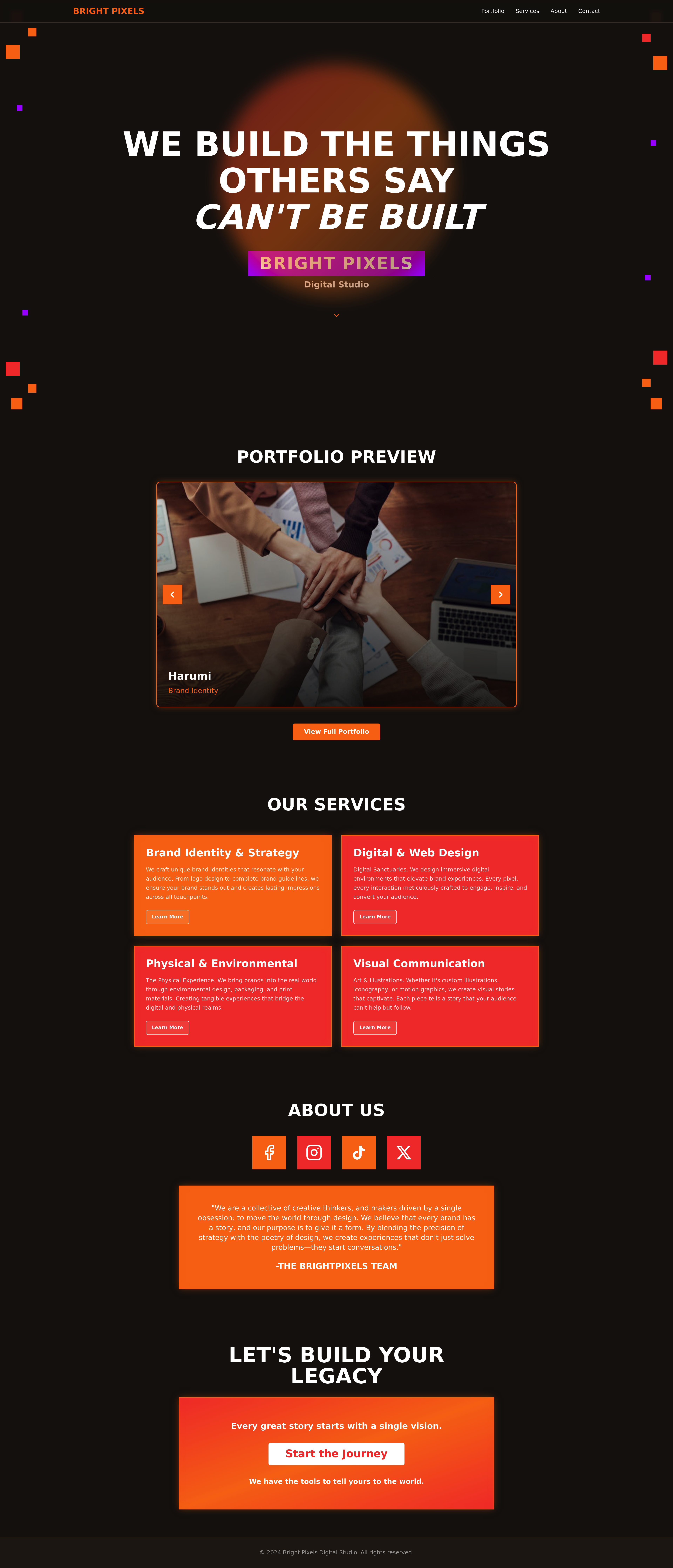 Studio Website Design