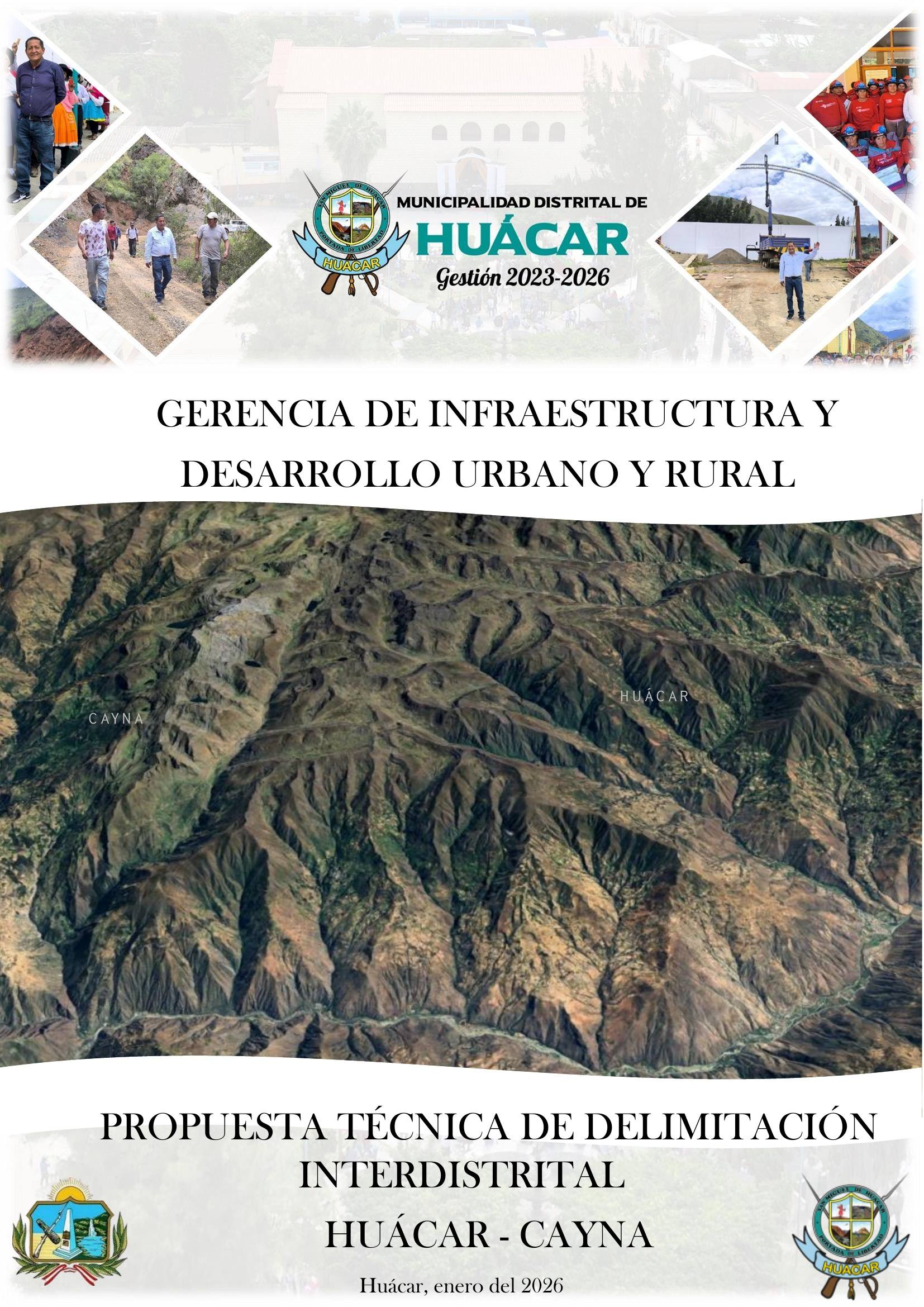 Trabajo de campo para la propuesta técnica de delimitación interdistrital Huácar–Cayna
