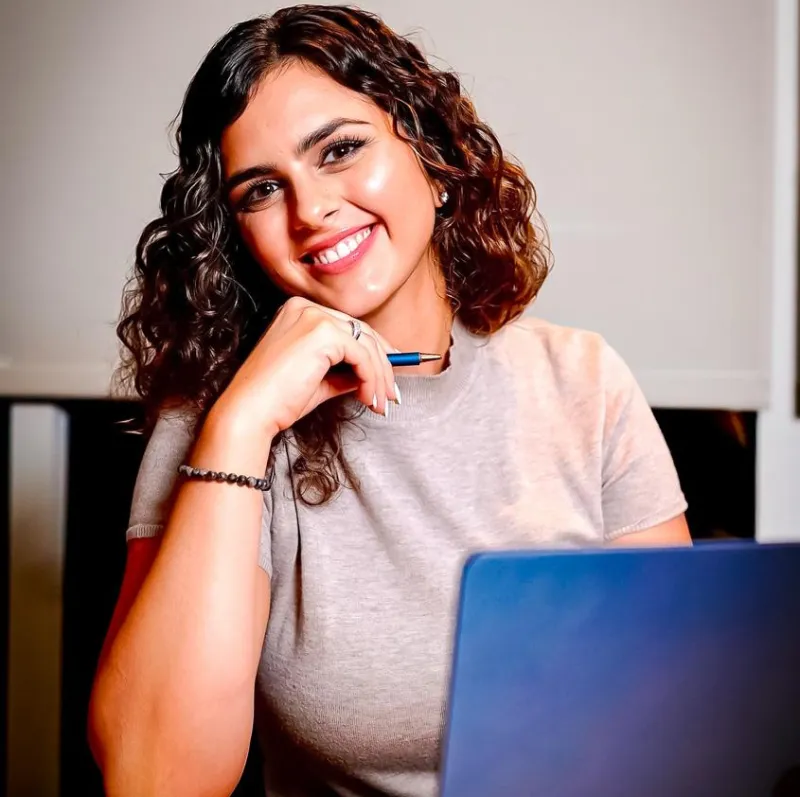 Johnna Komara - professional with laptop