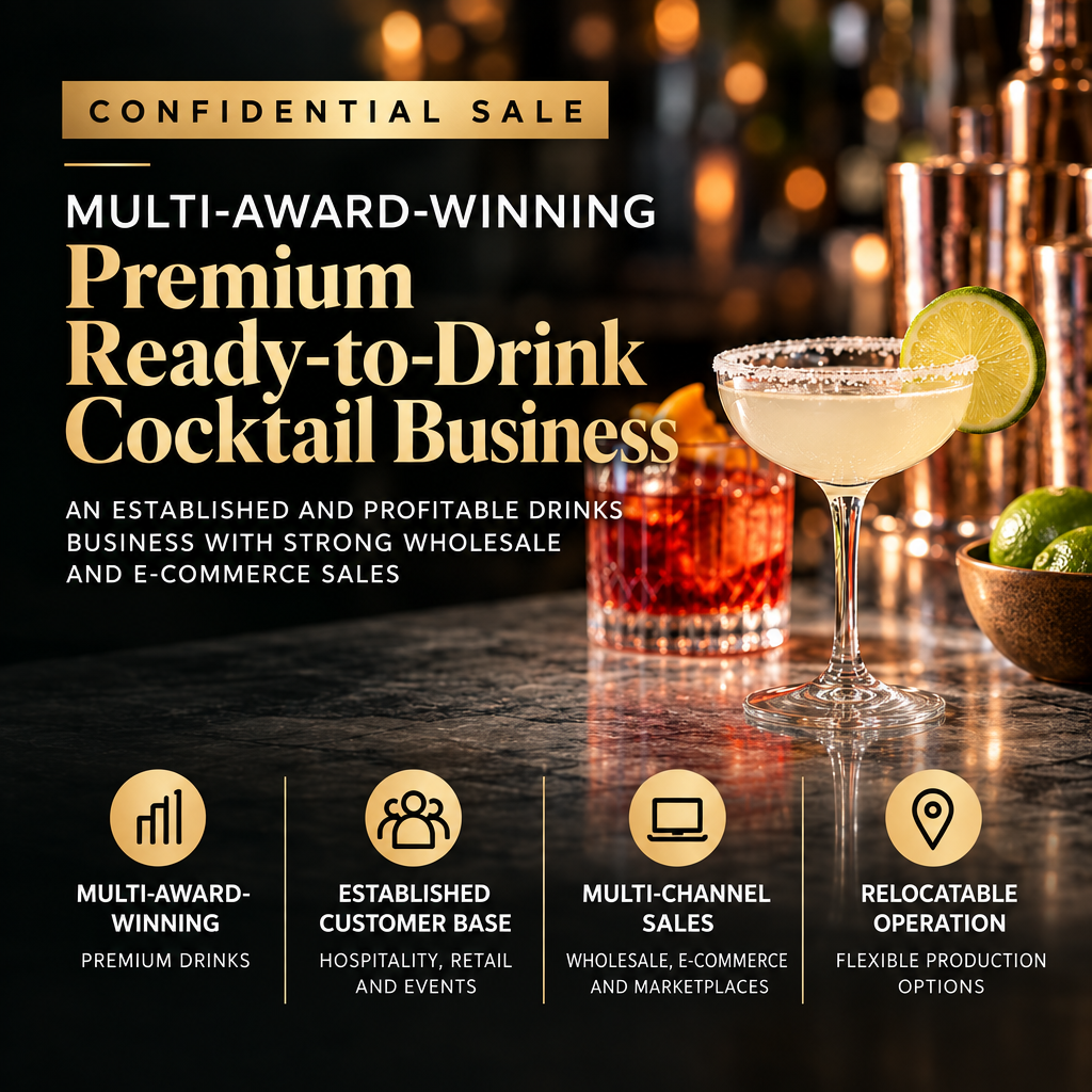 Multi-Award-Winning Premium Ready-to-Drink Cocktail Business