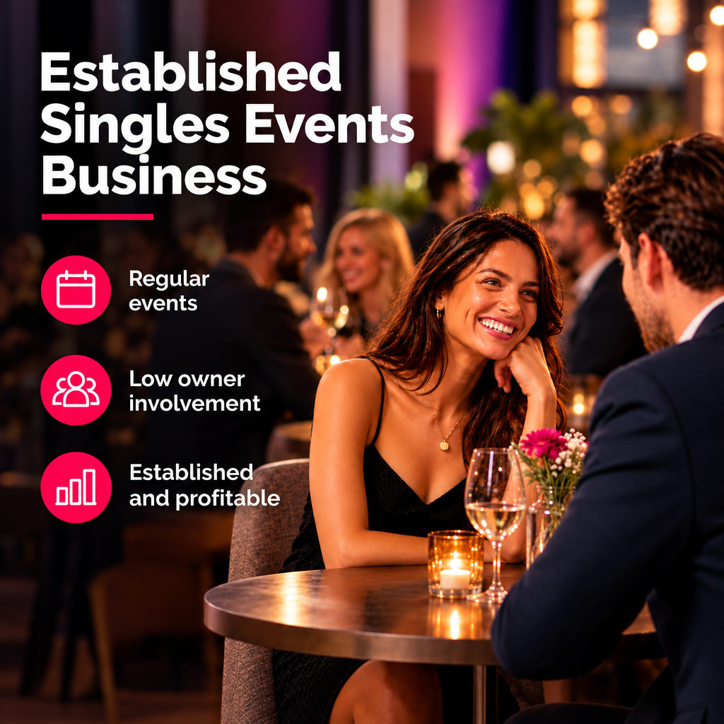Established speed dating and singles events business for sale in London