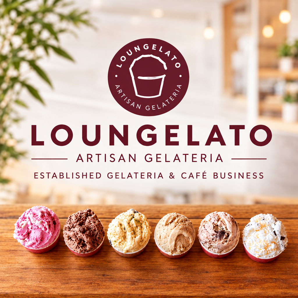 Loungelato Artisan Gelateria established gelato and café business for sale in Caterham, Surrey