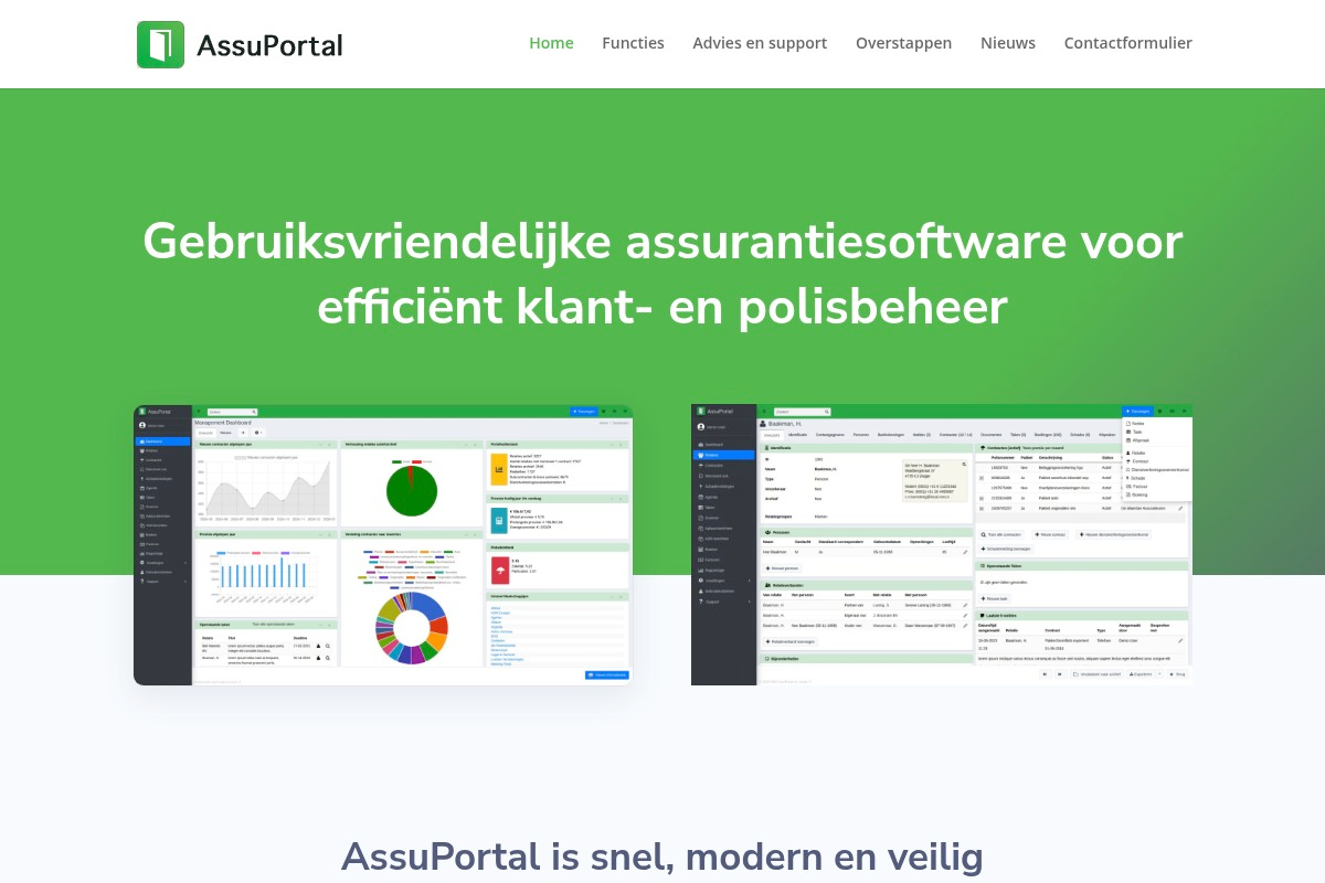 AssuPortal – cloud CRM en polisadministratie voor assurantiekantoren