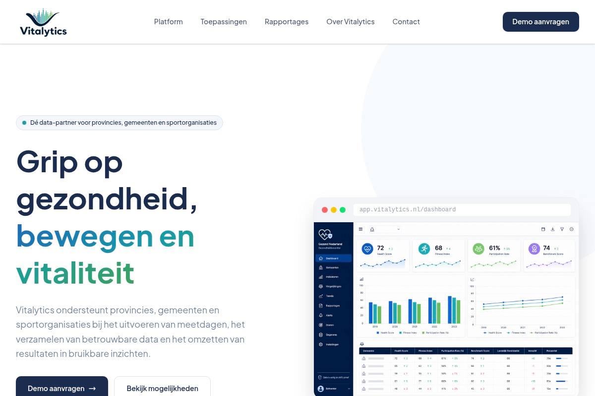 Vitalytics – data-platform voor gezondheid, bewegen en vitaliteit