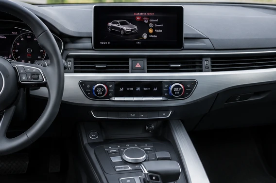 AI ilustrační snímek interiéru Audi MMI MIB2 – ilustrační interiér