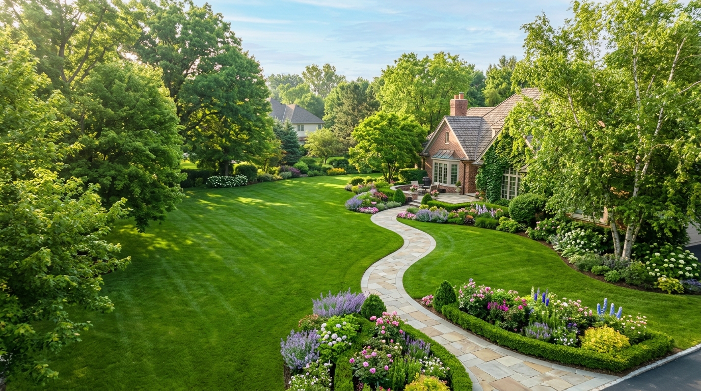 Beautifully landscaped yard